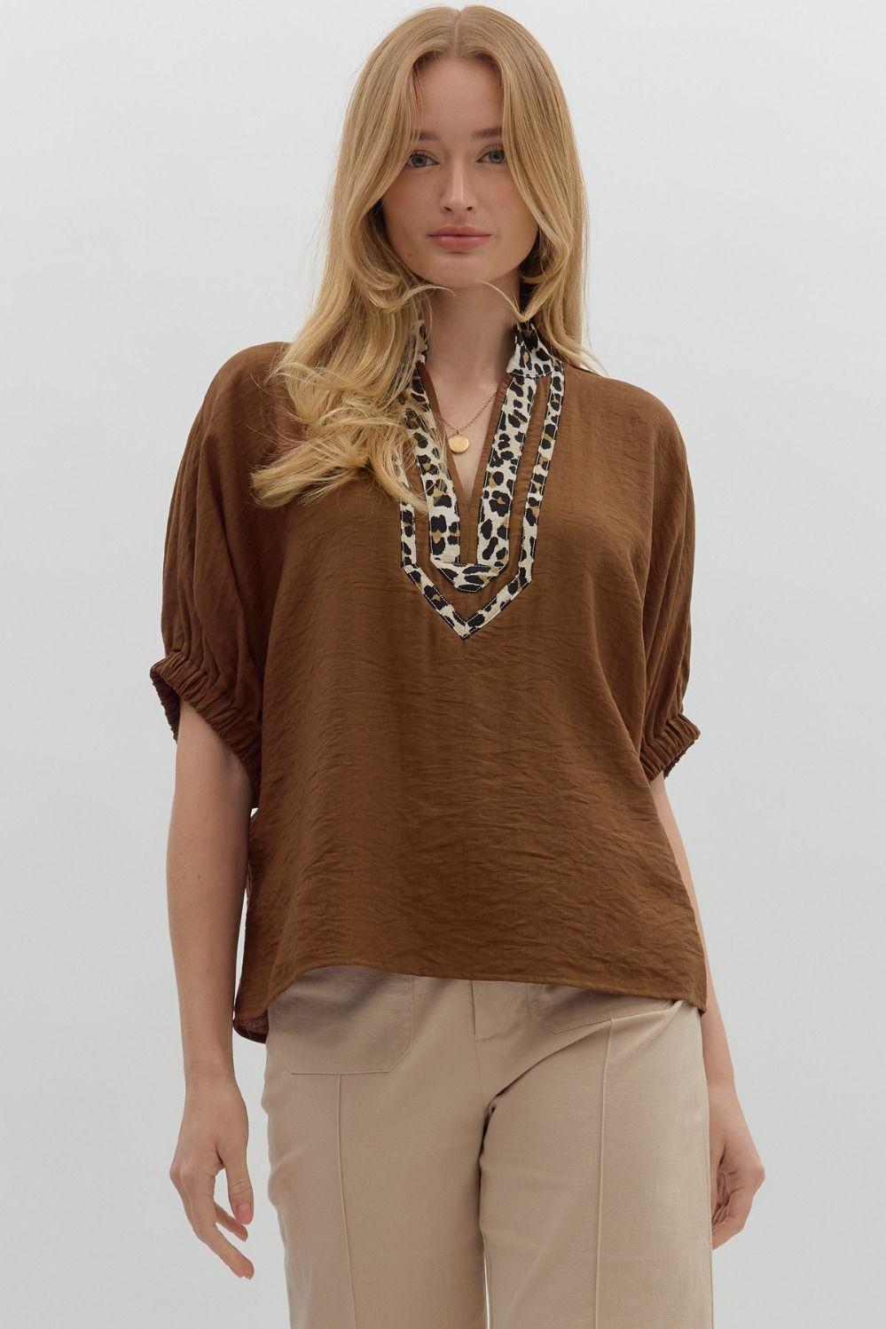 Mocha Muse Blouse Product Image