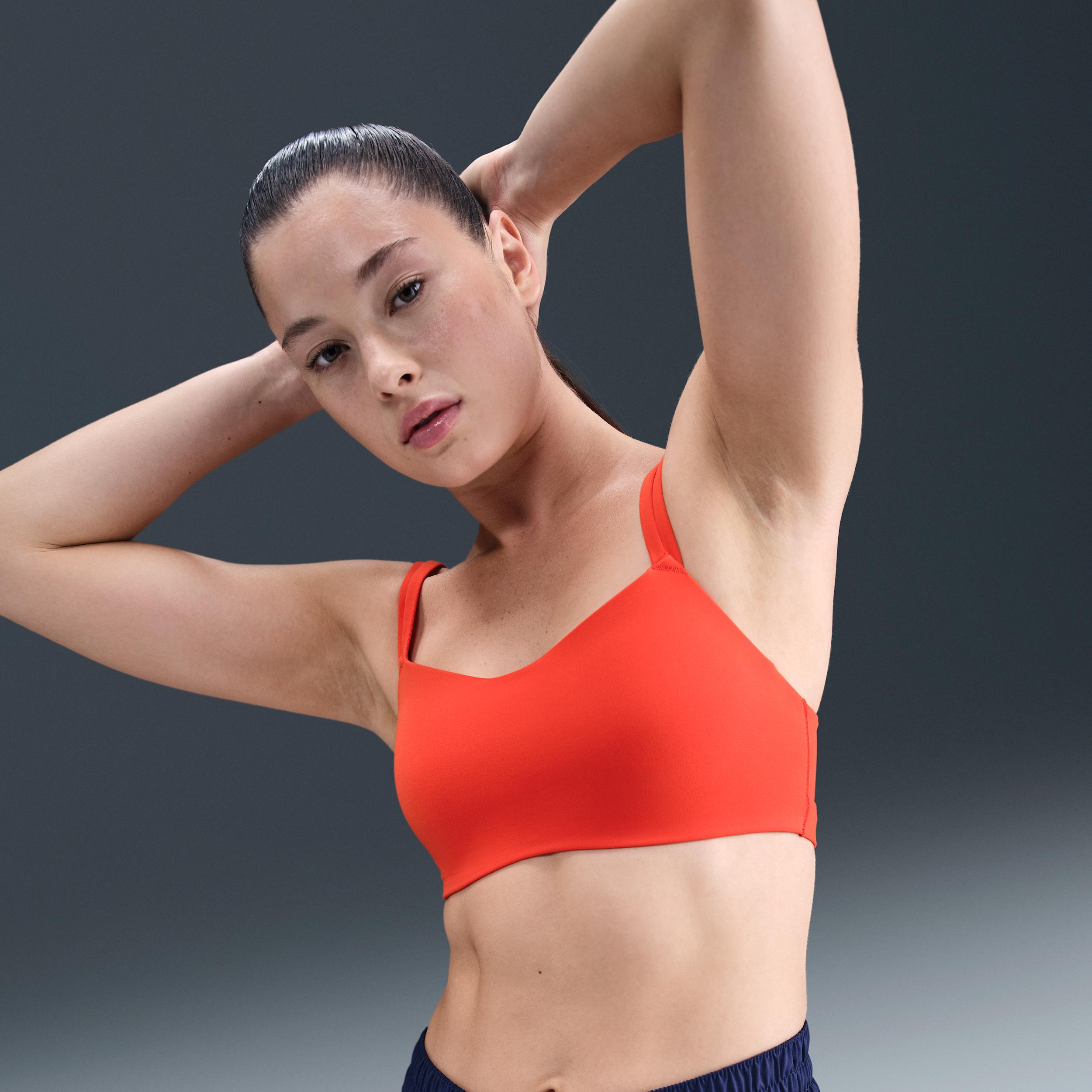 Nike Womens Zenvy Strappy Light-Support Padded Sports Bra | DO6608-633 Product Image
