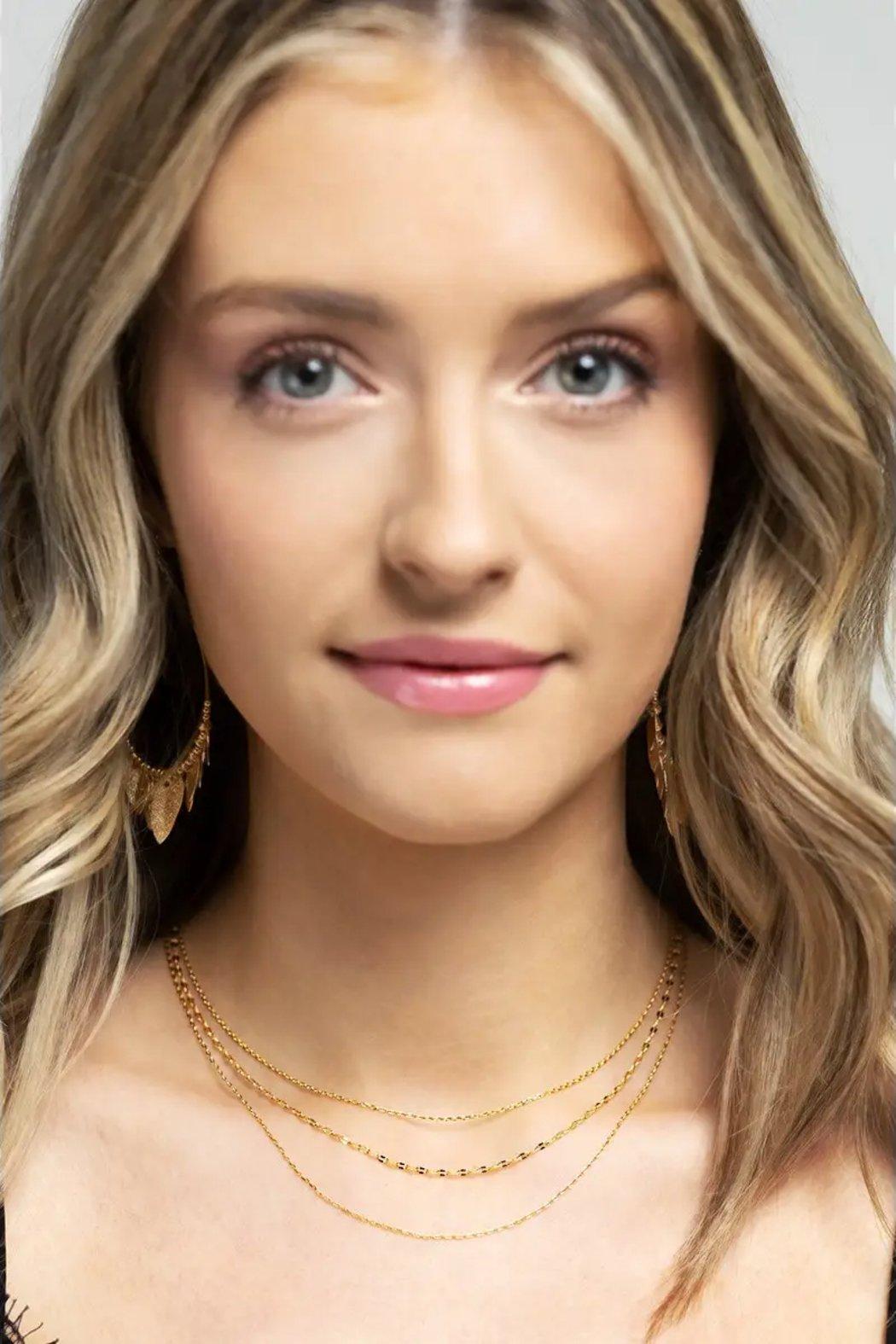 18K Gold Plated Multi Layer Chain Necklace Product Image