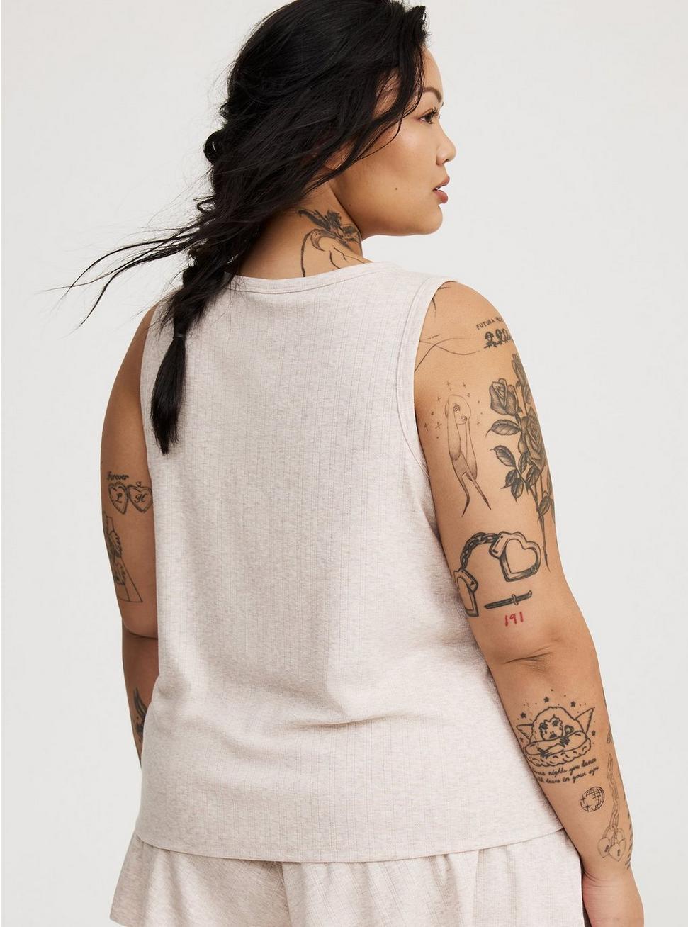 Pointelle High-Neck Sleep Tank Product Image