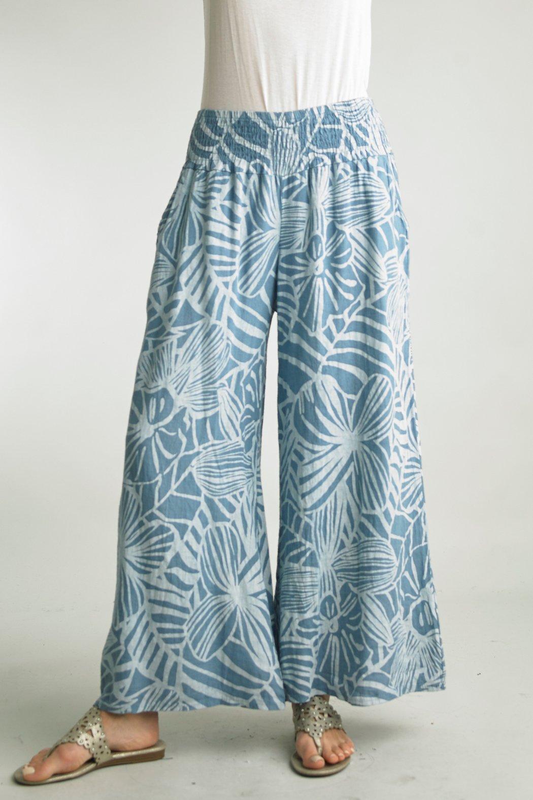 PRINT WIDE LEG PANTS Product Image