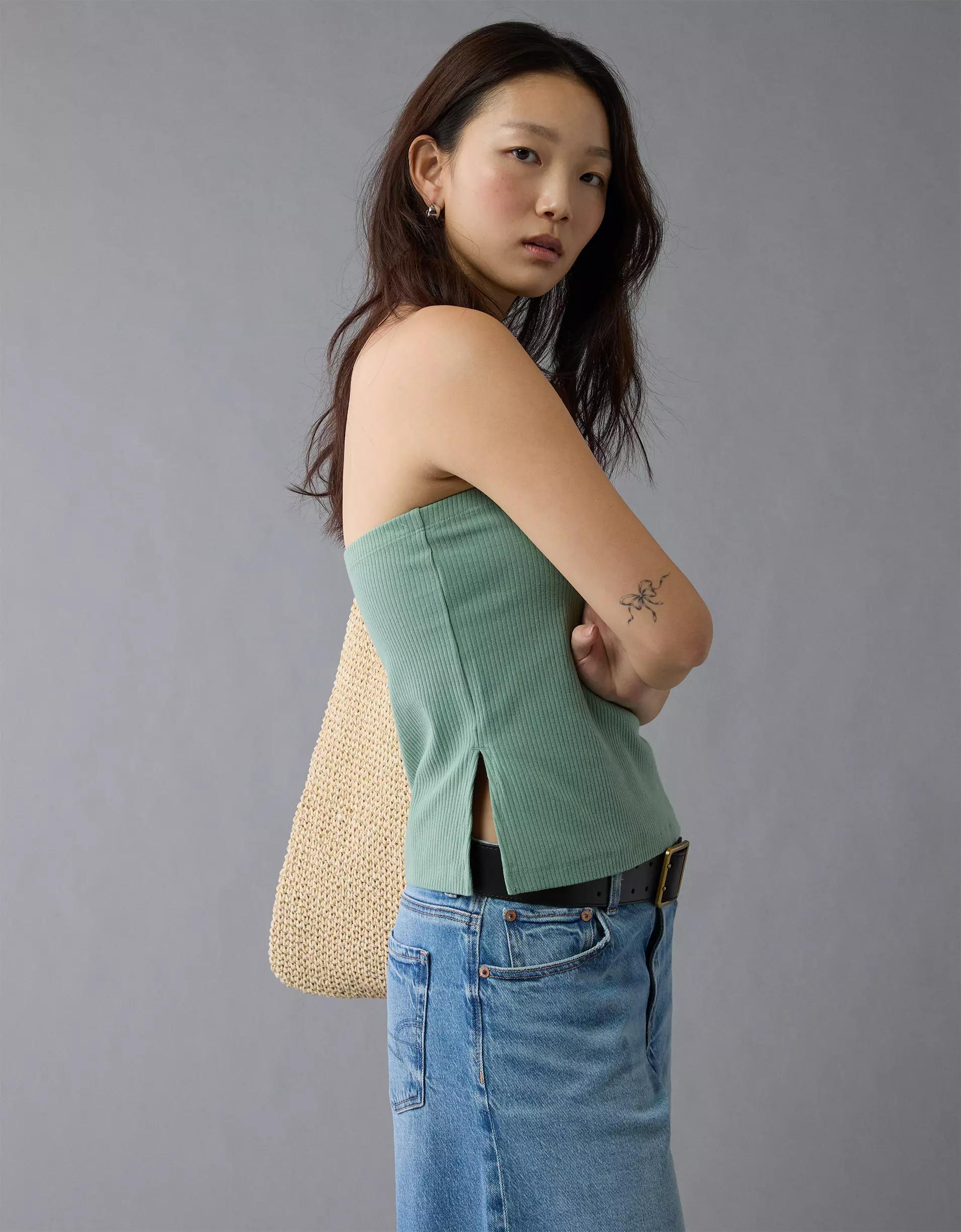 AE Main Squeeze Side Slit Tube Top Product Image