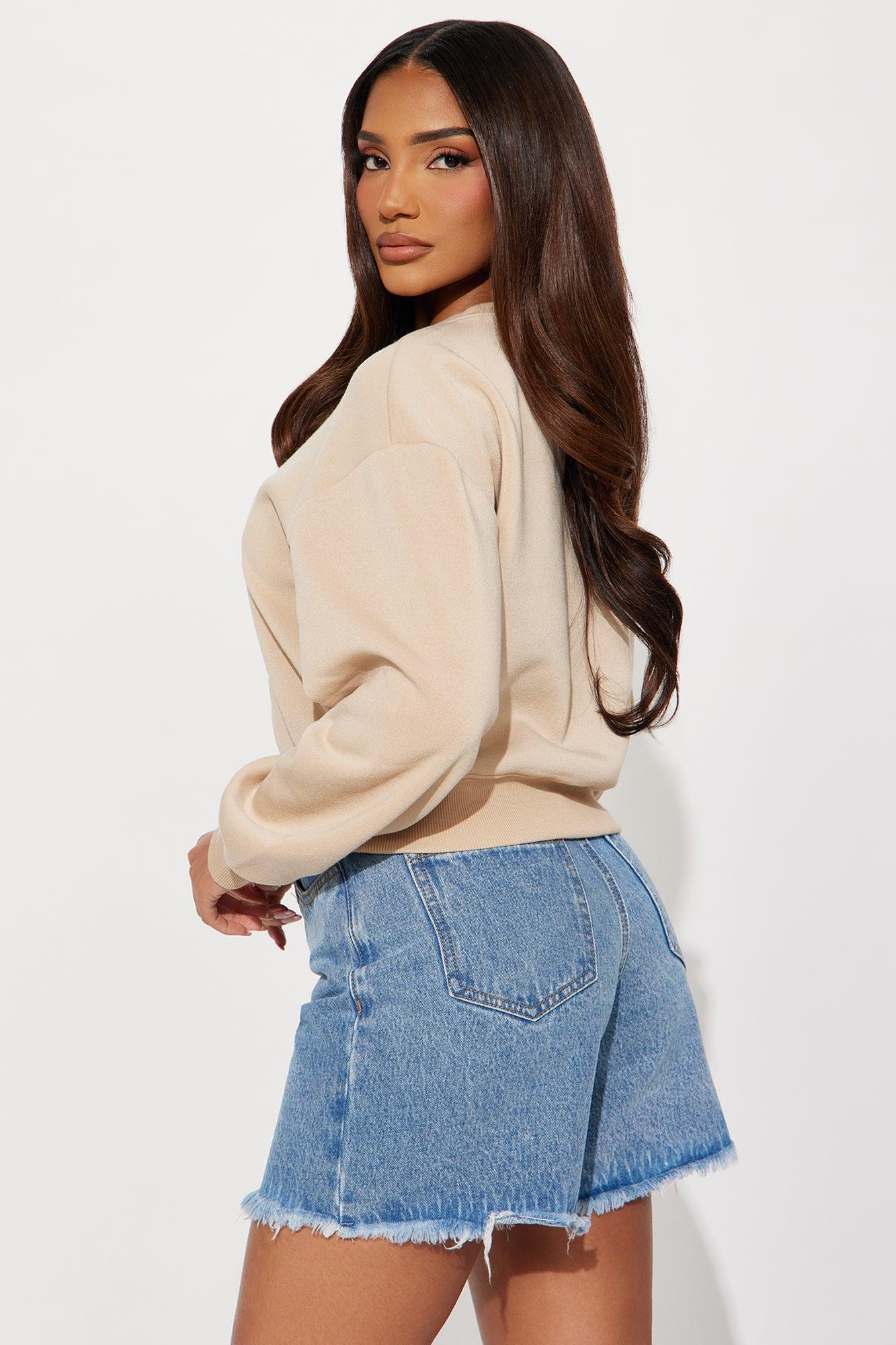 Candice Lounge Crew Neck - Sand Product Image