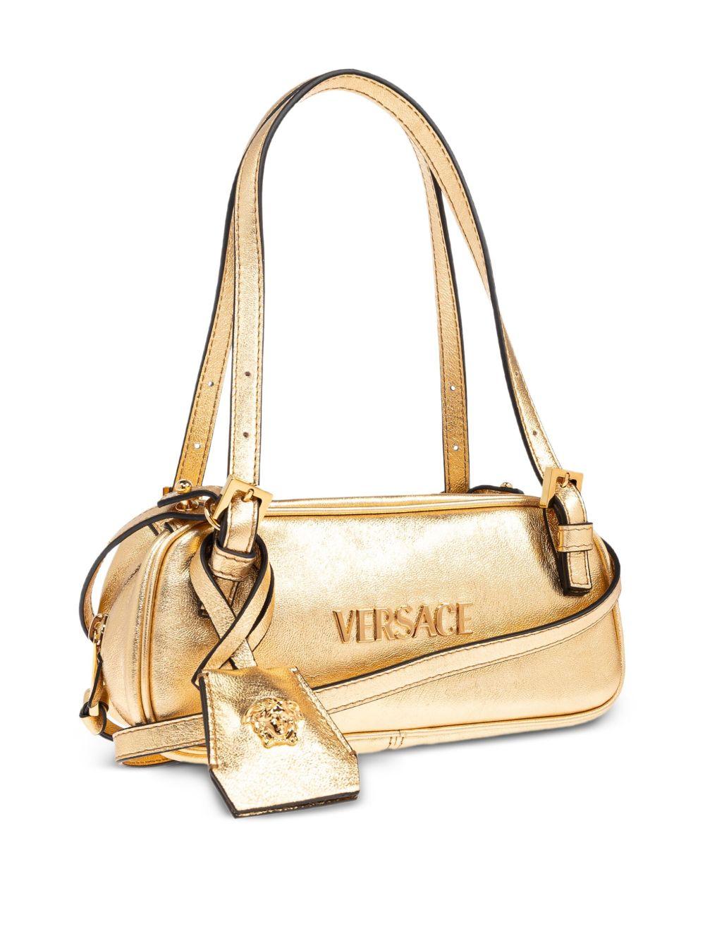 metallic leather shoulder bag Product Image