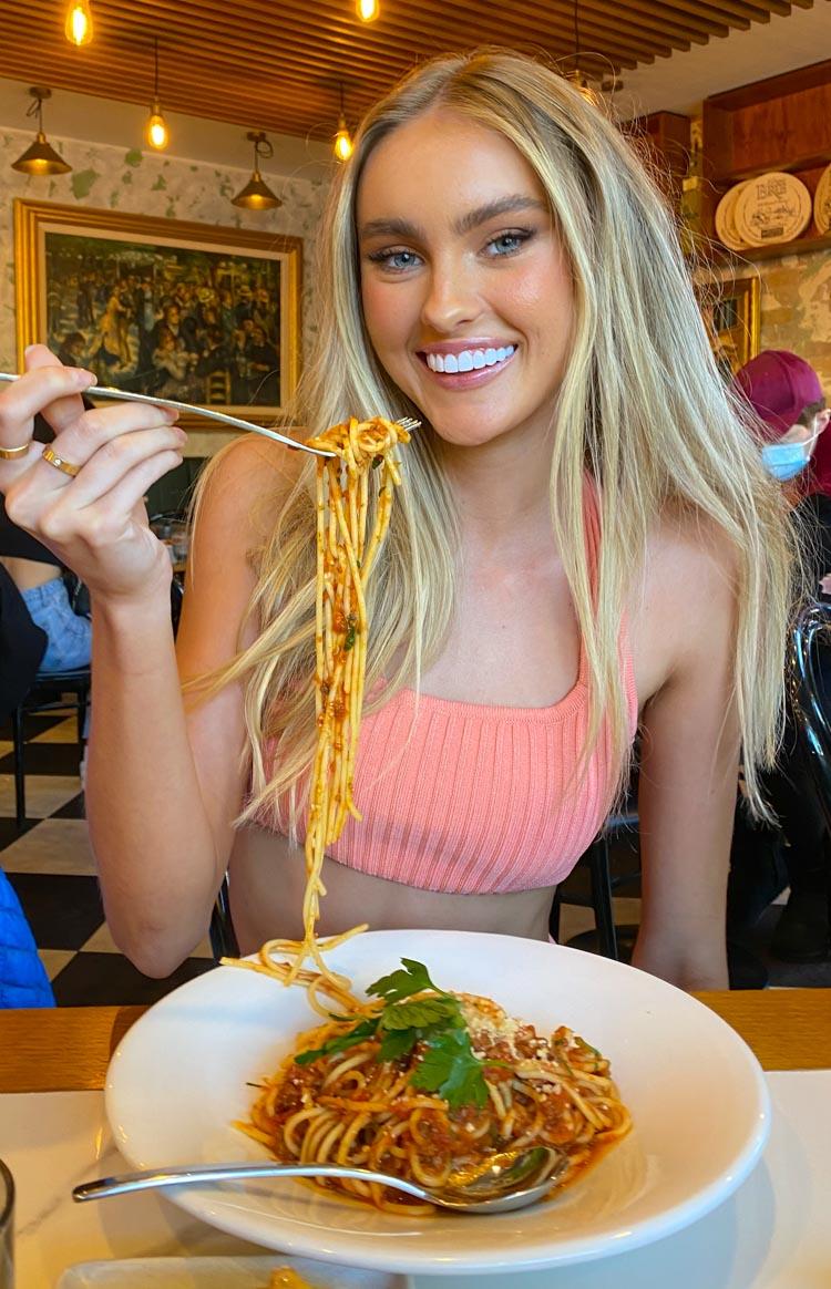 Mariah Orange Crop Top Product Image