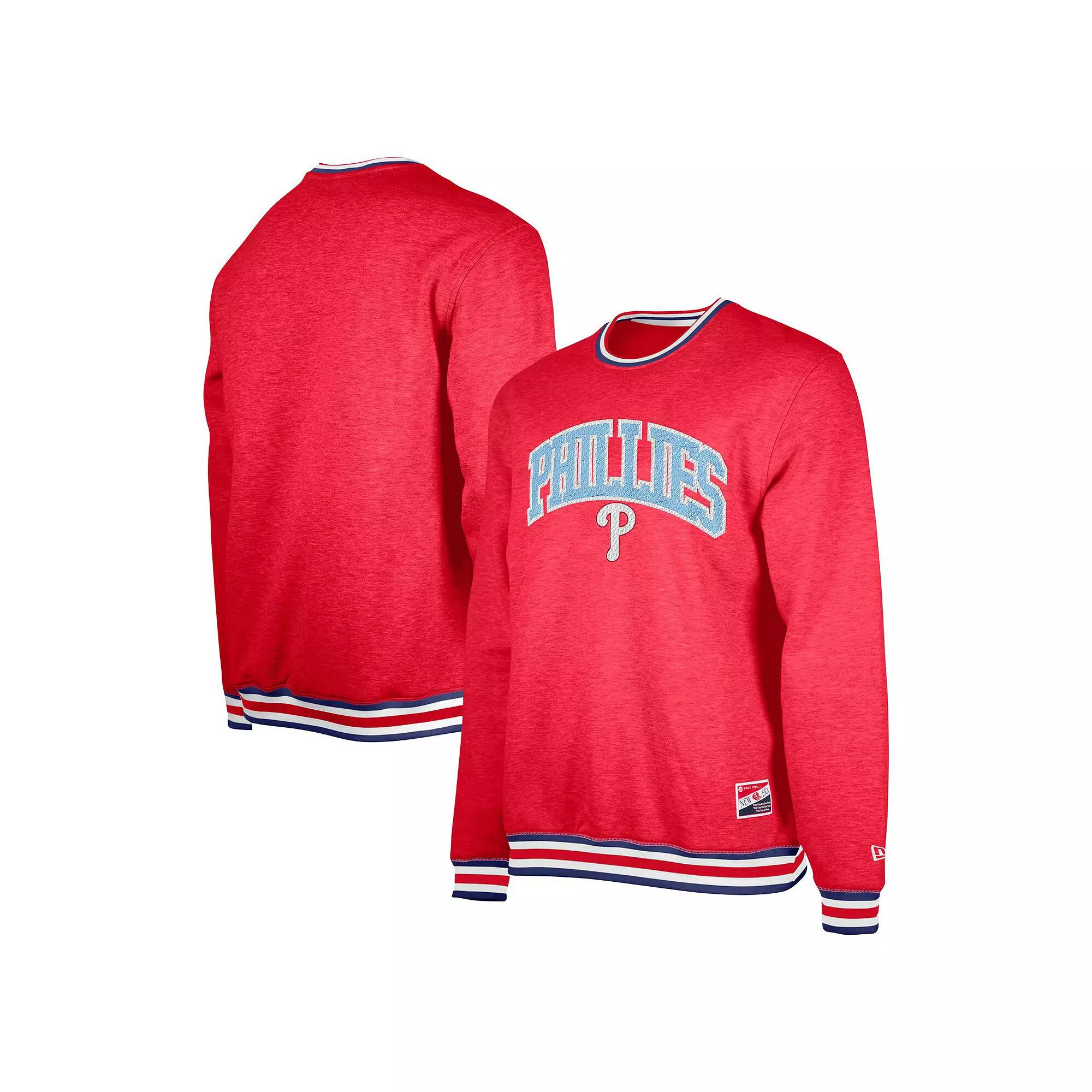 Men's New Era Red Philadelphia Phillies Father's Day Pullover Sweatshirt,  Product Image