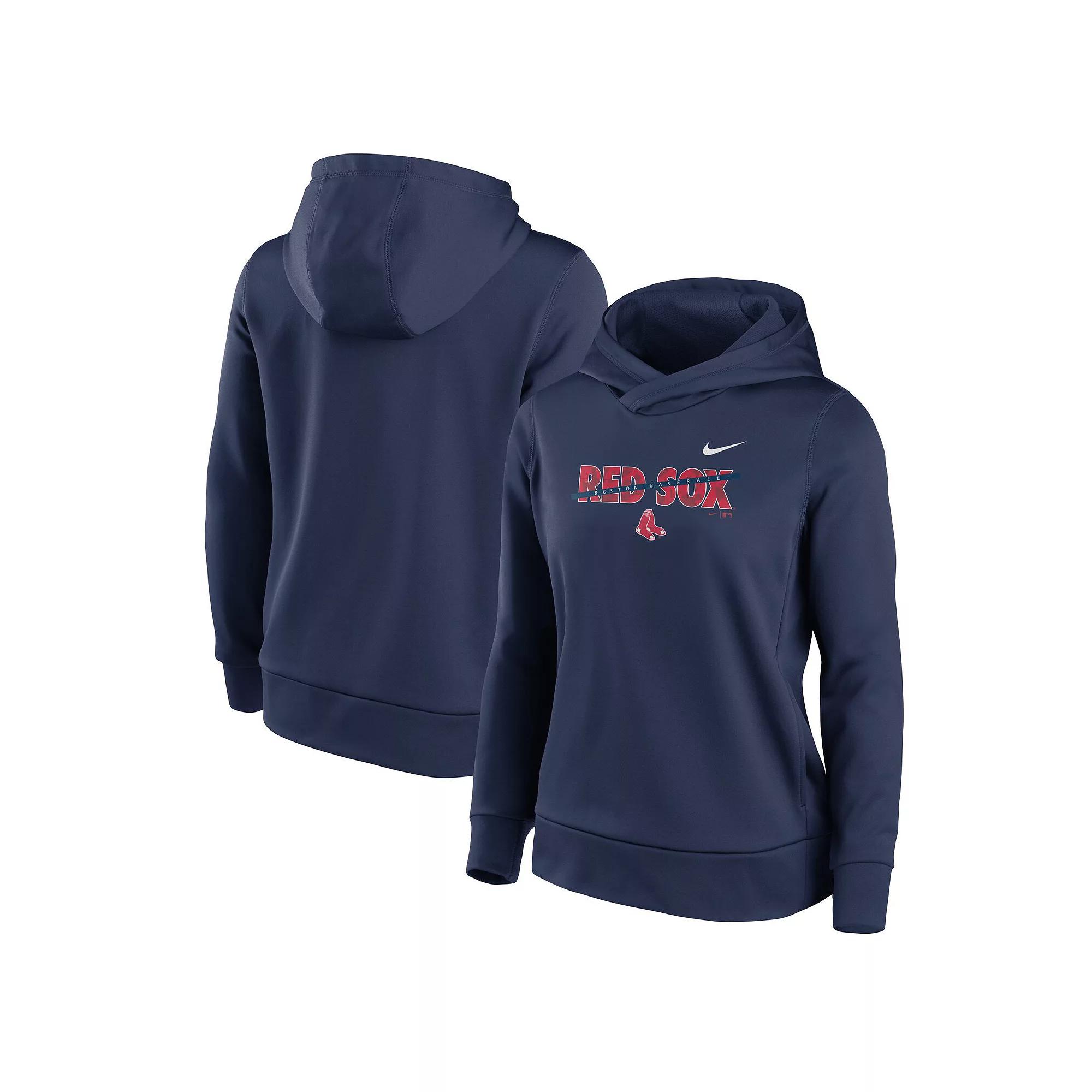 Women's Nike Navy Boston Red Sox Club Angle Performance Pullover Hoodie, Size: Small, Blue Product Image