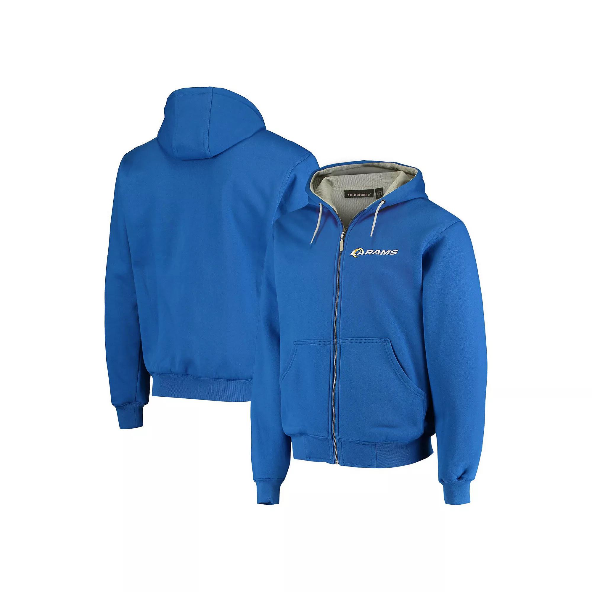 Men's Dunbrooke Royal Los Angeles Rams Craftsman Thermal-Lined Full-Zip Hoodie,  Product Image