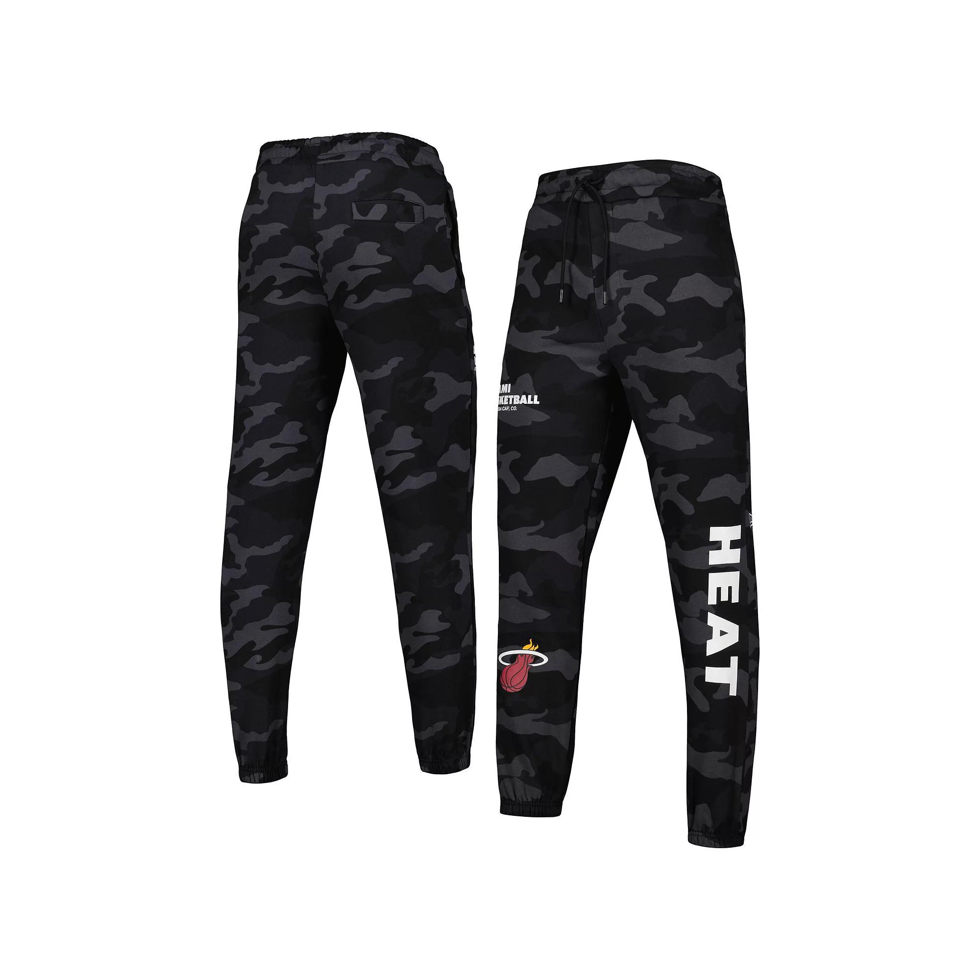 Men's New Era Black/Camo Miami Heat Tonal Joggers,  Product Image