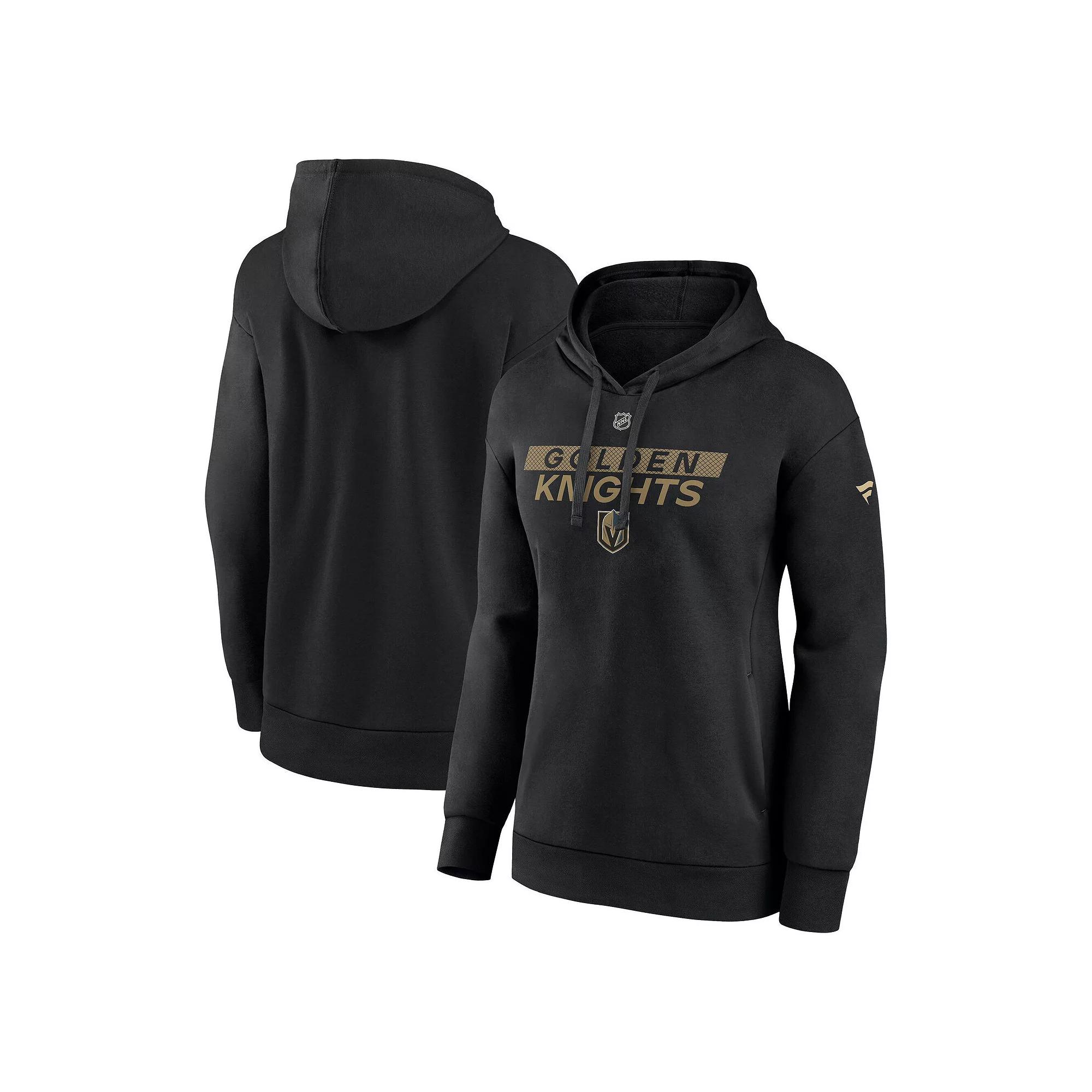 Women's Fanatics  Black Vegas Golden Knights Authentic Pro Core Primary Fleece Pullover Hoodie, Size: 3XL, Lvk Black Product Image