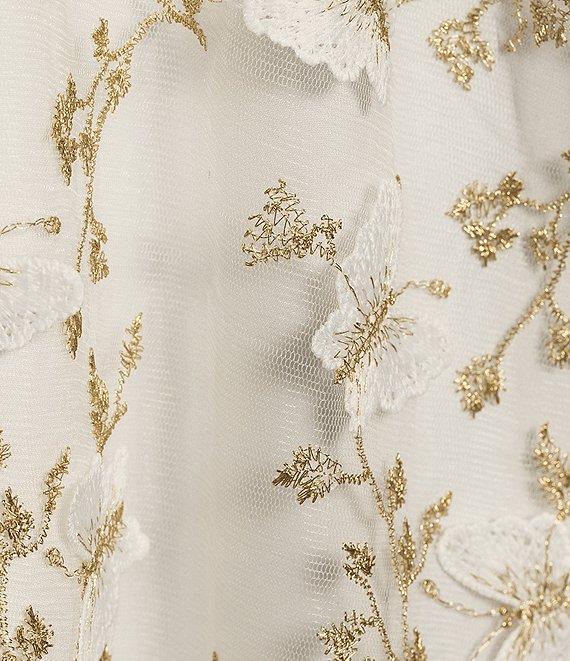 Allison & Kelly Short Sleeve Sweetheart Neckline EMP 3D Butterfly Dress Product Image