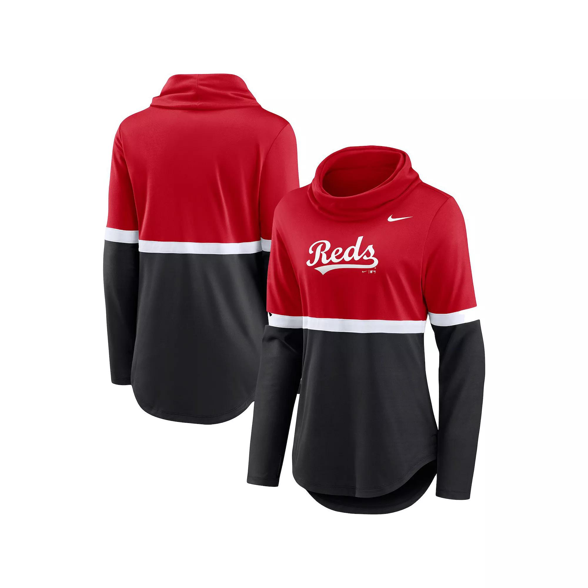 Cincinnati Reds Club Lettering Nike Women's Dri-FIT MLB Pullover Crew Product Image