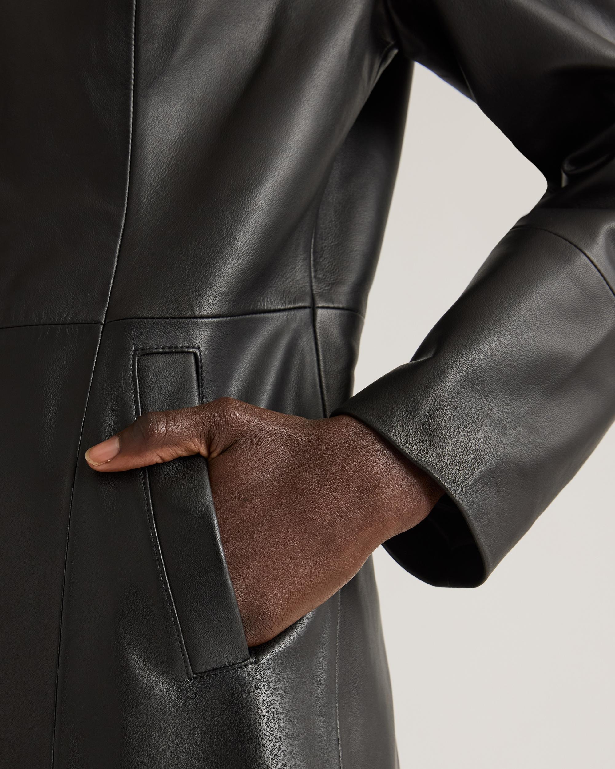 Quince | Women's Long Trench Coat Size XS, Leather Product Image