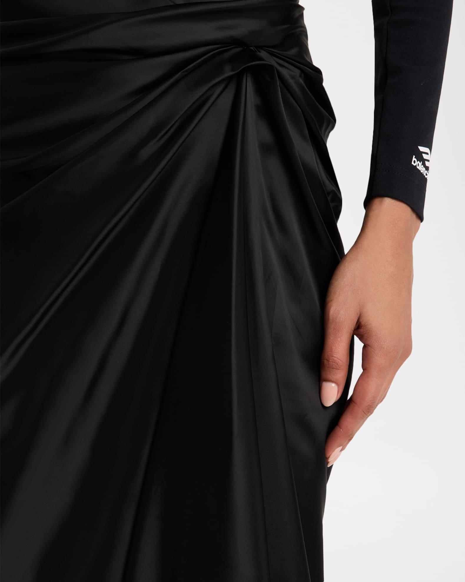 Draped Cupro Midi Skirt Product Image