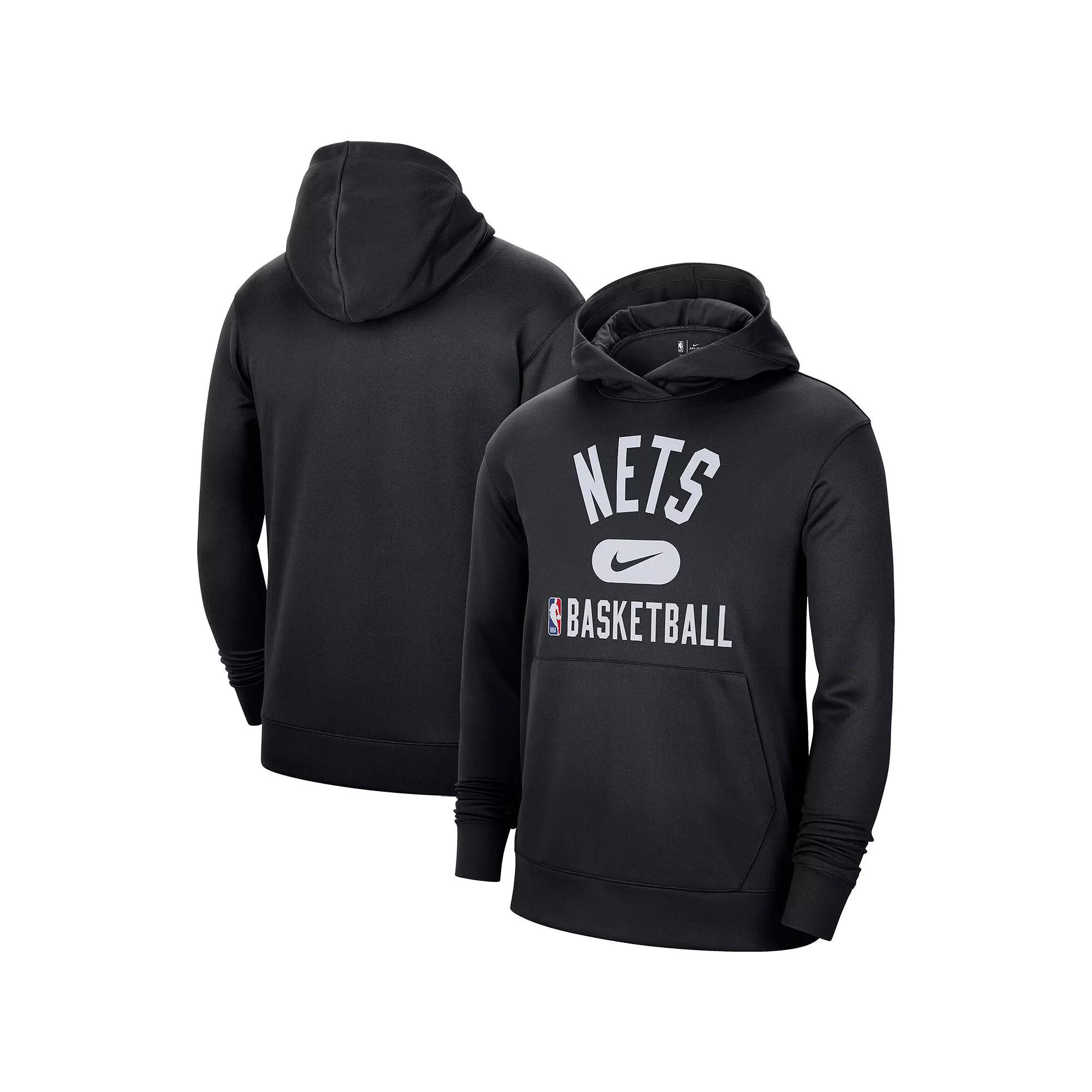 Men's Nike Black Brooklyn Nets 2021-2022 Spotlight On Court Performance Practice Pullover Hoodie,  Product Image