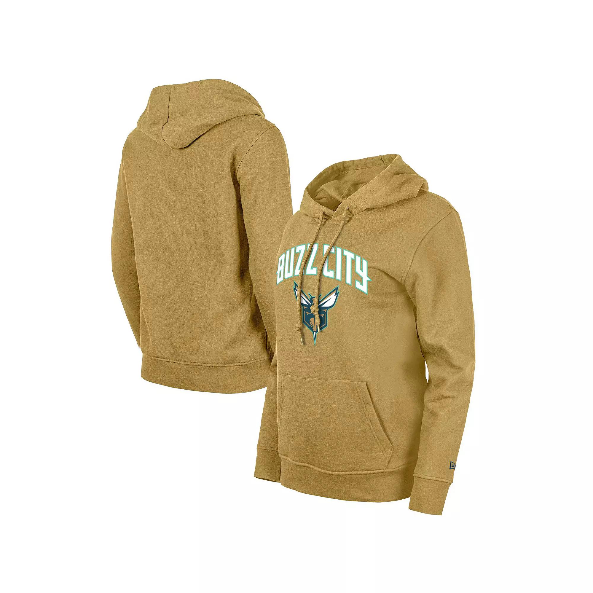 Women's New Era Tan Charlotte Hornets 2023/24 City Edition Pullover Hoodie, Size: Medium, Chr Team Product Image