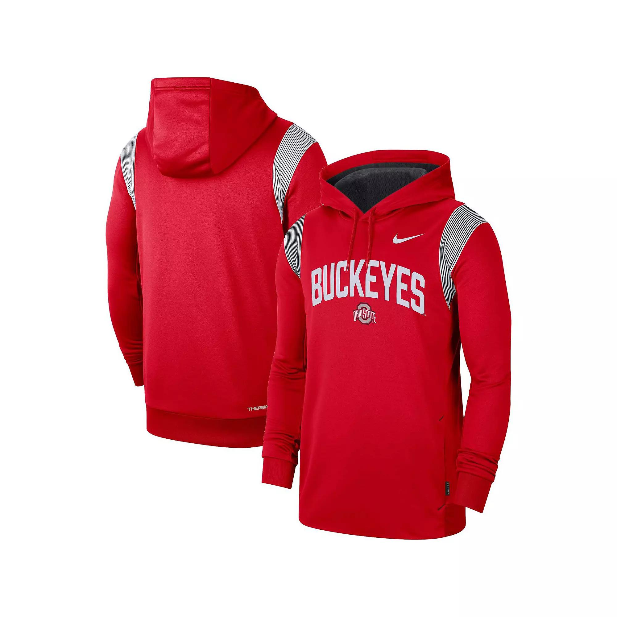 Men's Nike Scarlet Ohio State Buckeyes 2022 Game Day Sideline Performance Pullover Hoodie, Size: Large, Red Product Image