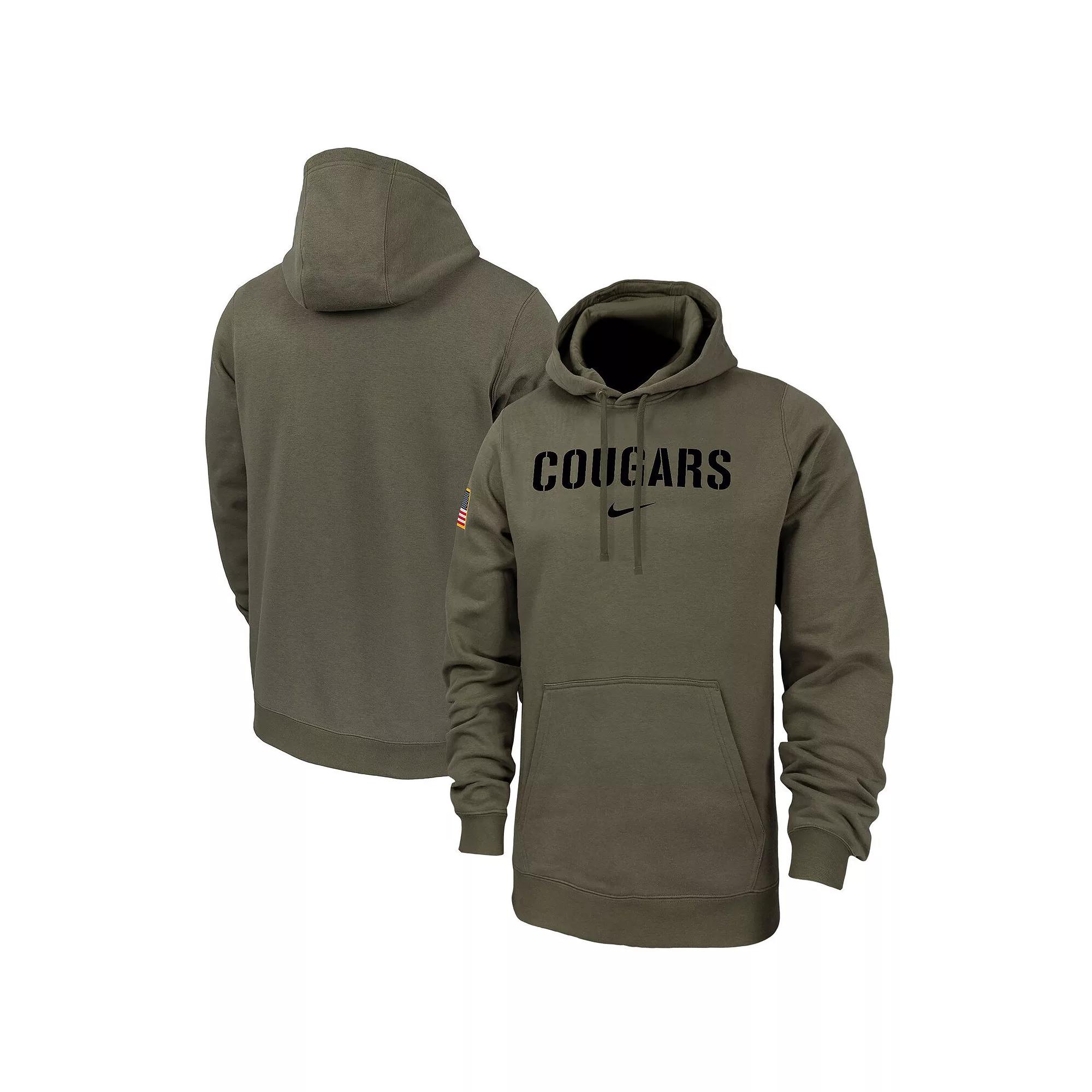 Men's Nike Olive Washington State Cougars Military Pack Club Fleece Pullover Hoodie, Size: Small, Wsc Team Product Image