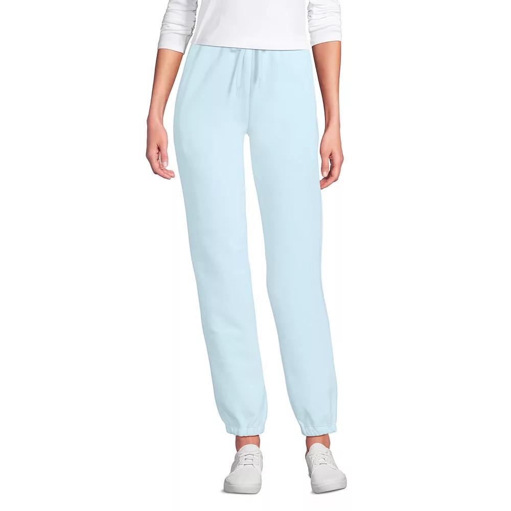 Women's Lands' End Fleece High Waisted Jogger Pants,  Product Image