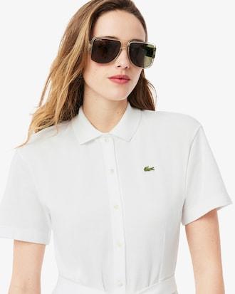 Women's Flared Mini-Piqué Polo Dress Product Image