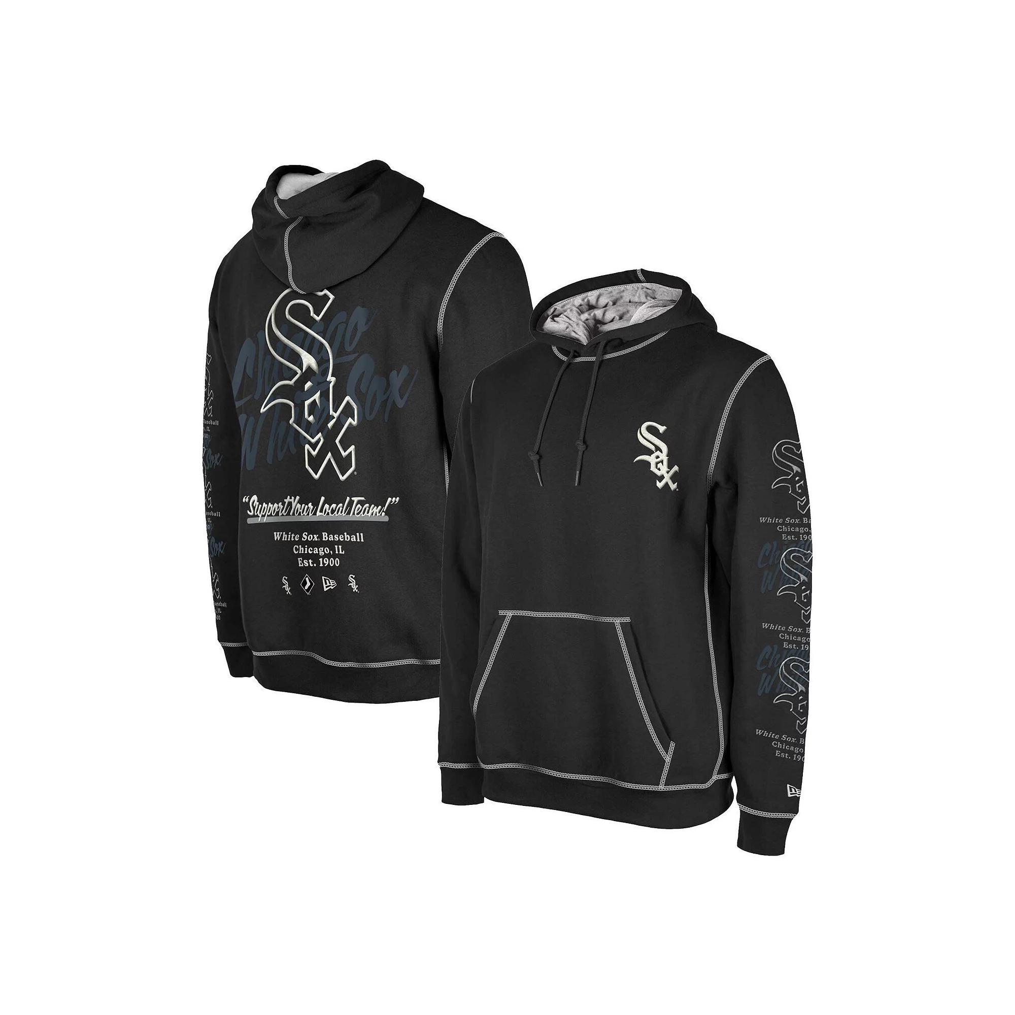Men's New Era Black Chicago White Sox Team Split Pullover Hoodie, Size: XL Product Image