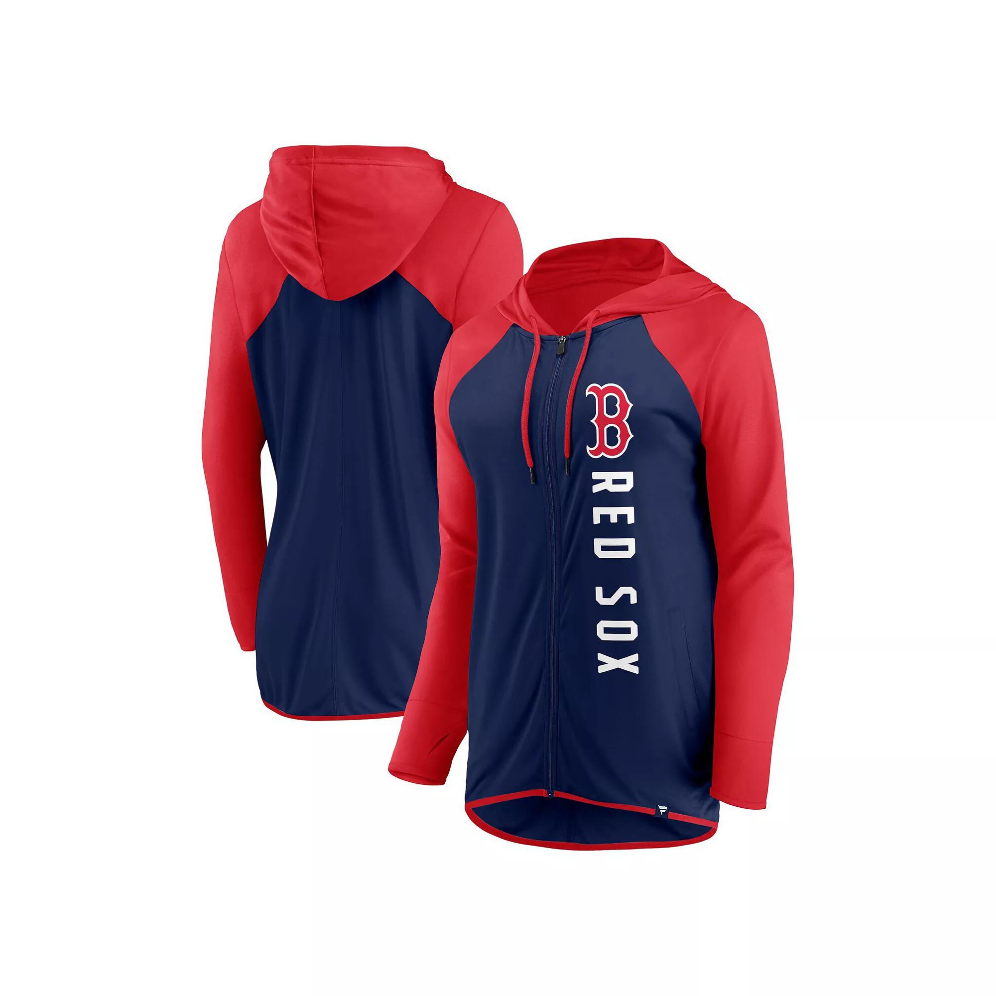 Women's Fanatics Branded Navy/Red Boston Red Sox Forever Fan Full-Zip Hoodie Jacket, Size: XL, Blue Product Image