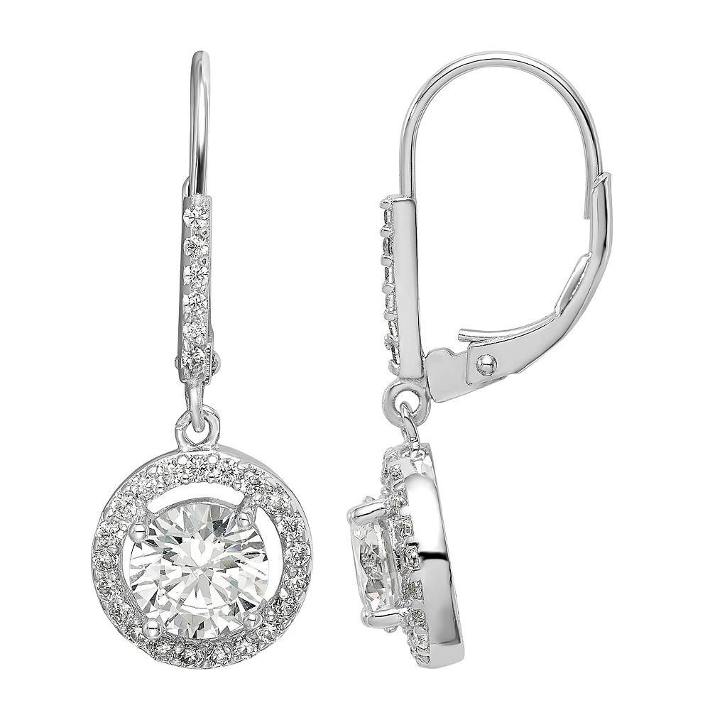 Sophie Miller Sterling Silver Cubic Zirconia Earrings, Women's Product Image