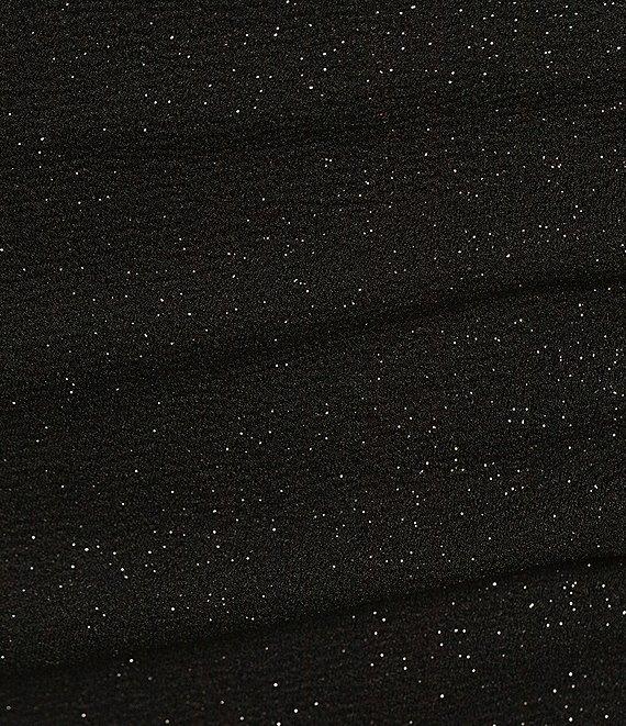 City Vibe Long Sleeve Mock Neck Illusion Ruched Long Slim Dress Product Image