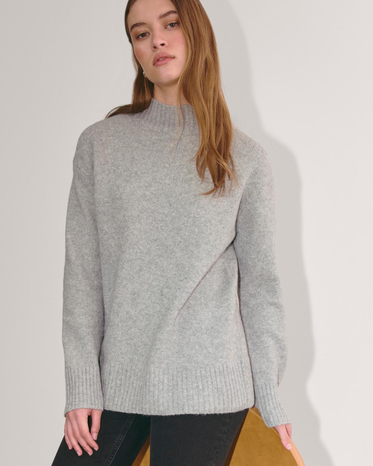 Womens Mockneck Sweater in Plush Cotton by Everlane Product Image