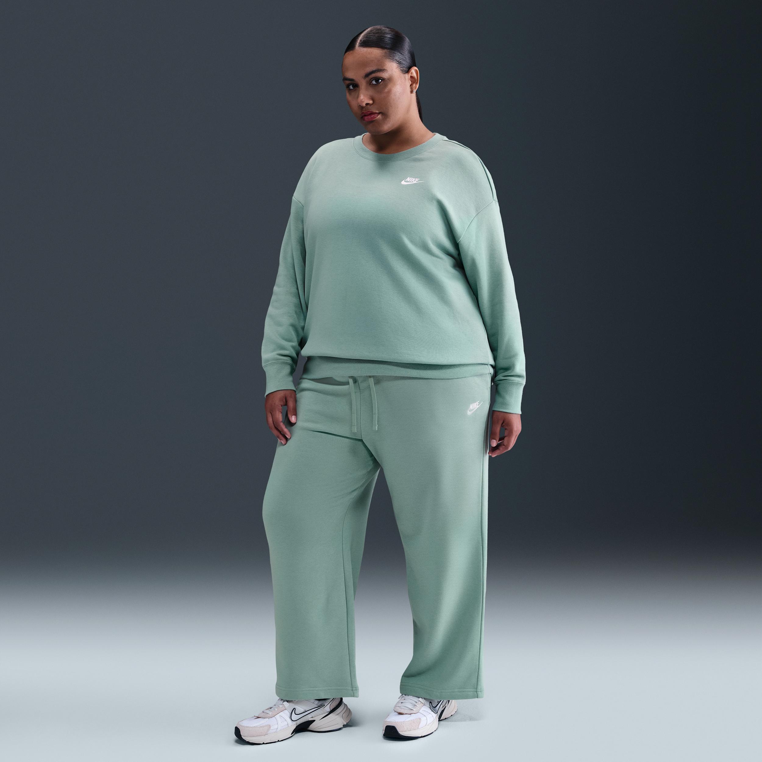 Nike Sportswear Club Fleece Women's Mid-Rise Wide-Leg Sweatpants (Plus Size) Product Image