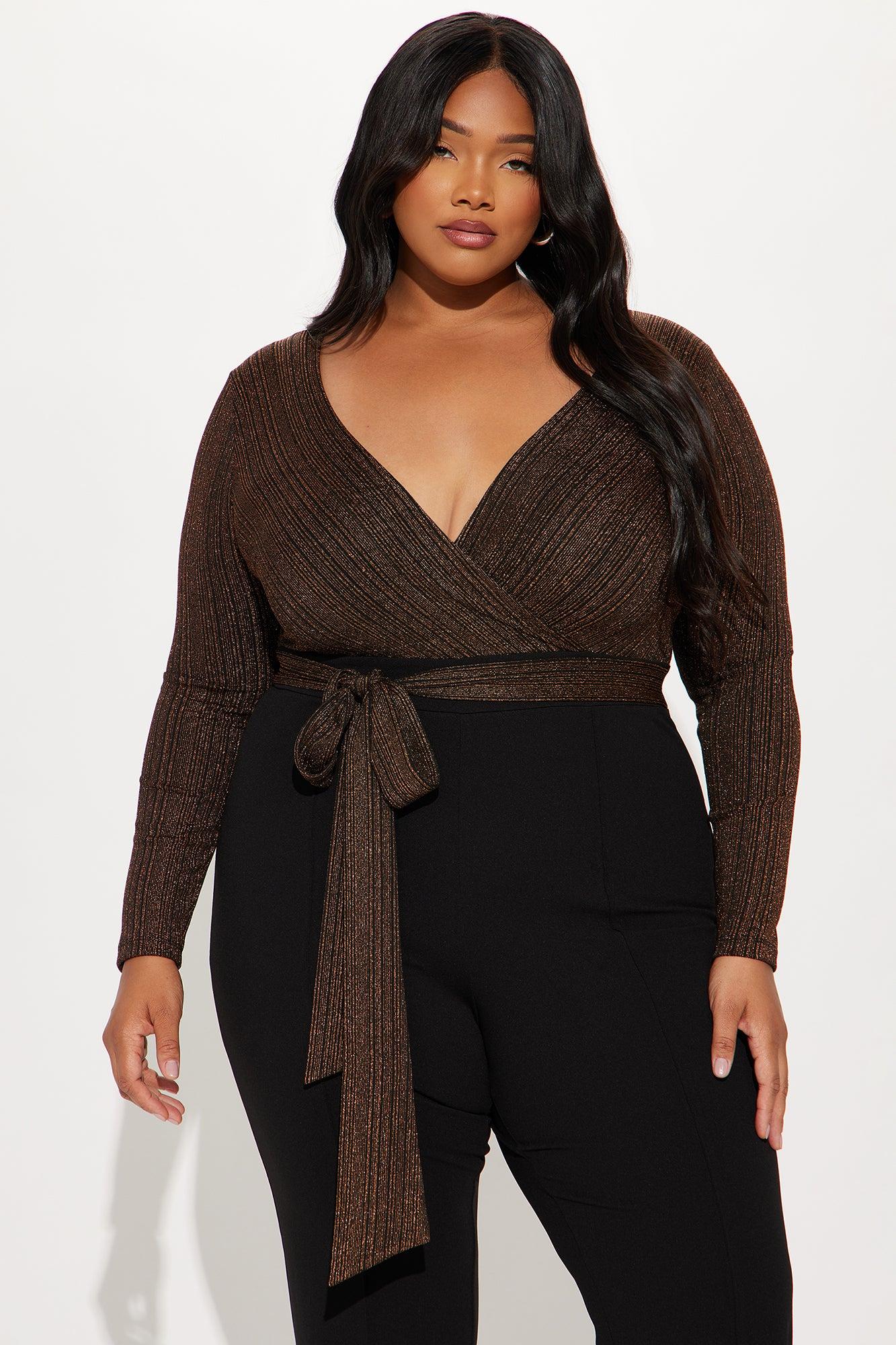 Touch Of Shimmer Jumpsuit - Black/combo Product Image