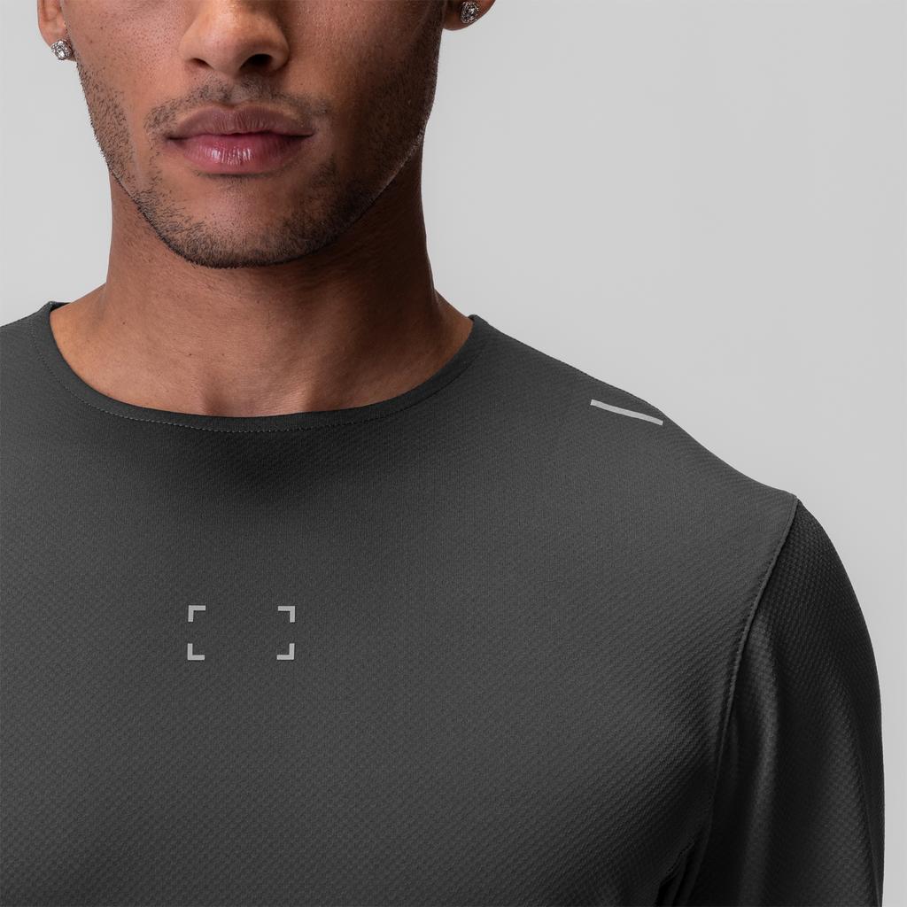 0907. AeroSilver® Training Long Sleeve - Space Grey "Space Bracket" Product Image