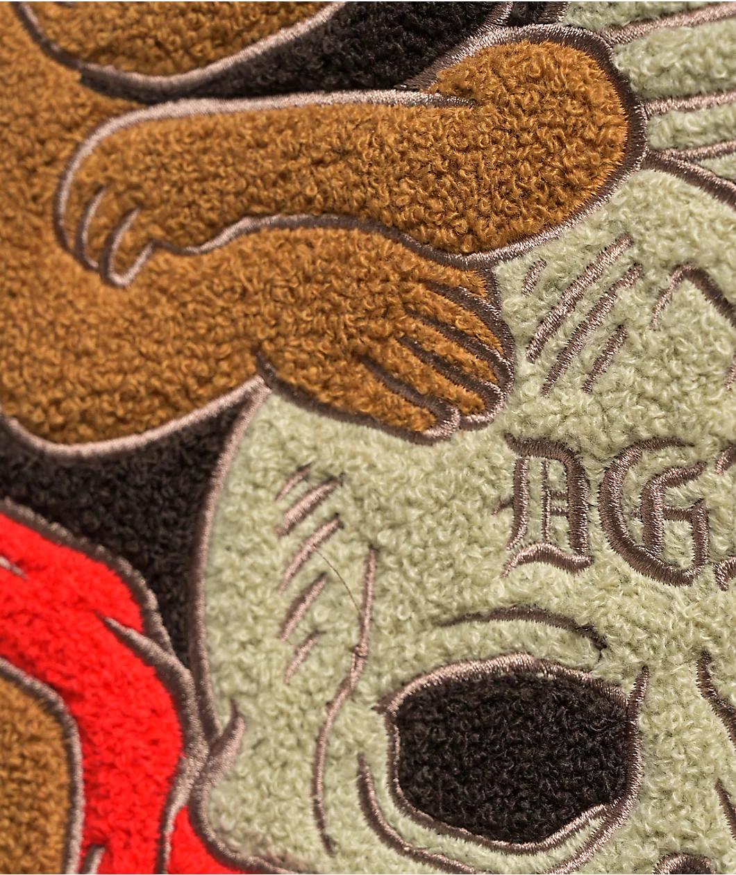 DGK Represent Letterman Brown & Tan Varsity Jacket Product Image