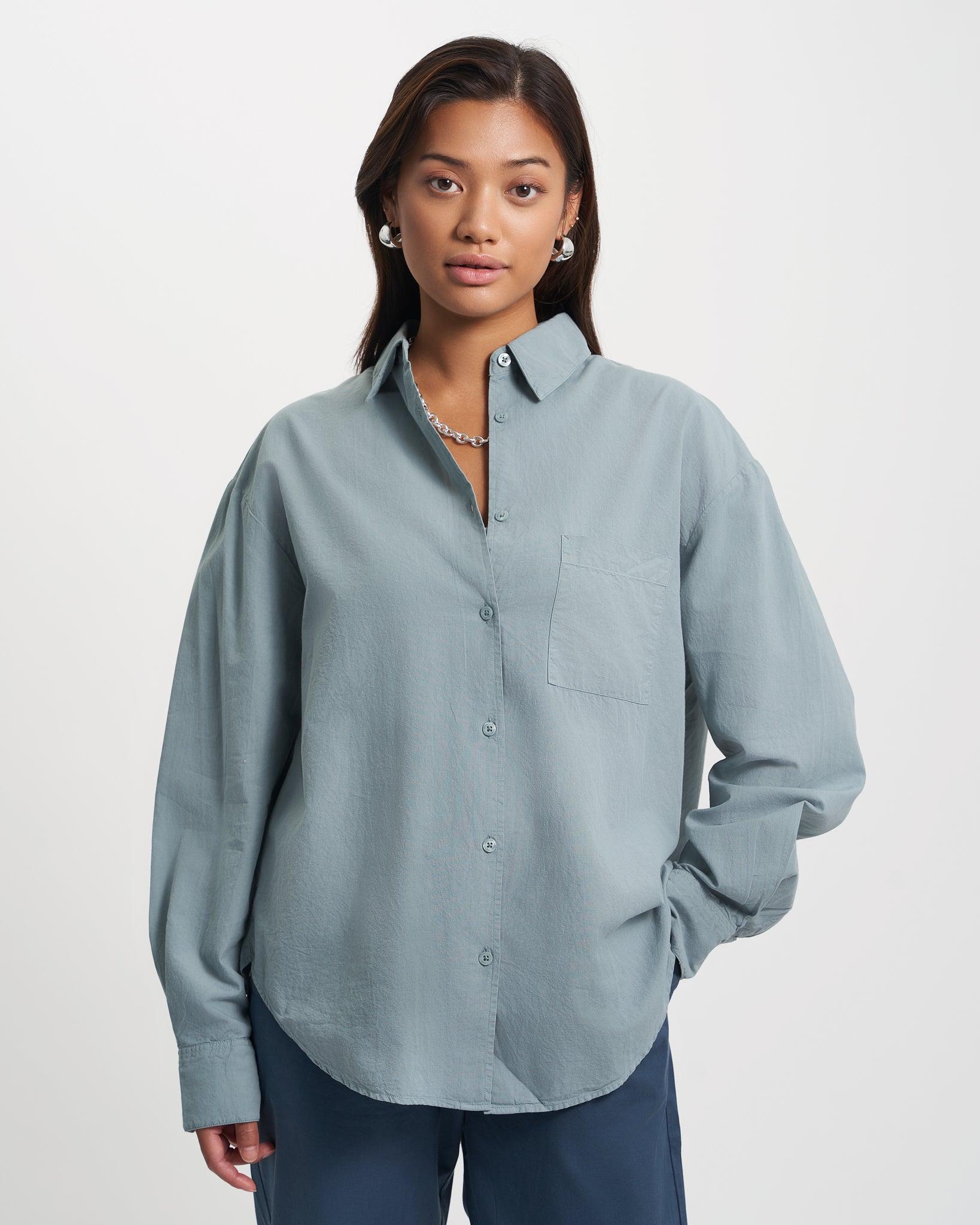 Organic Oversized Shirt - Lava Grey Product Image