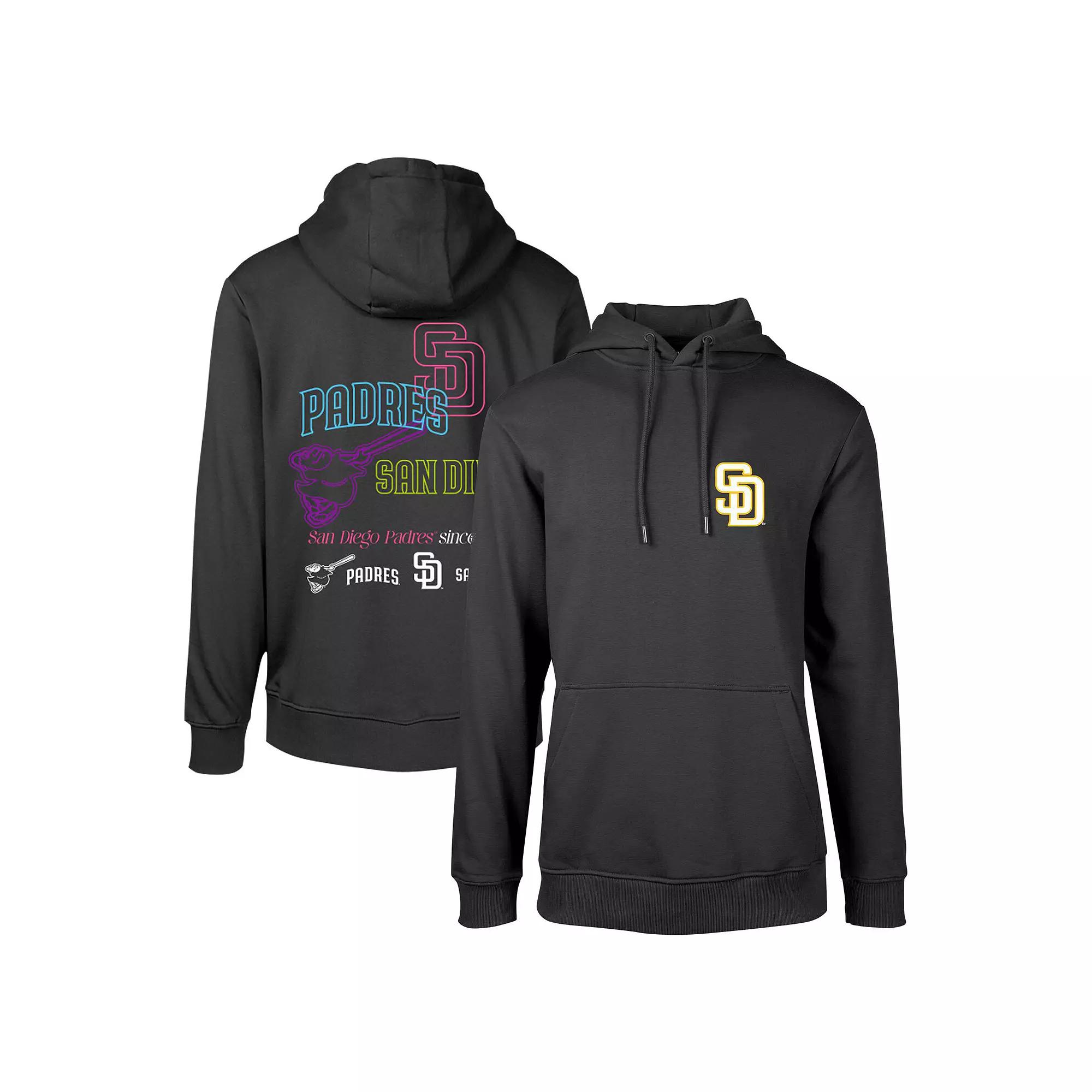 Men's Levelwear Black San Diego Padres Podium Vintage Pullover Hoodie,  Product Image