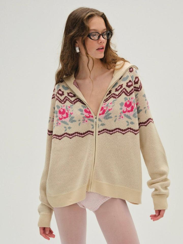 Ski Lodge Zip-Up Sweater — Multi Product Image