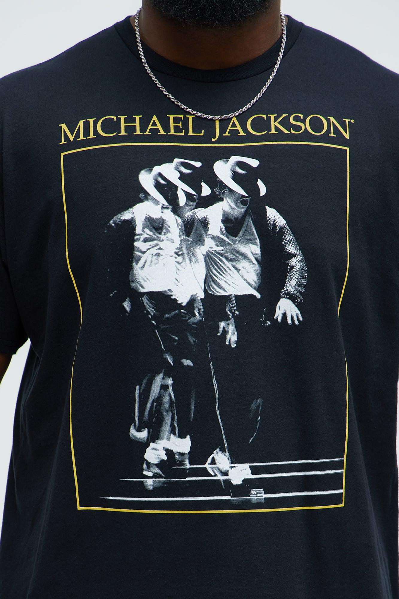 Michael Jackson Moonwalk Short Sleeve Tee - Black Product Image