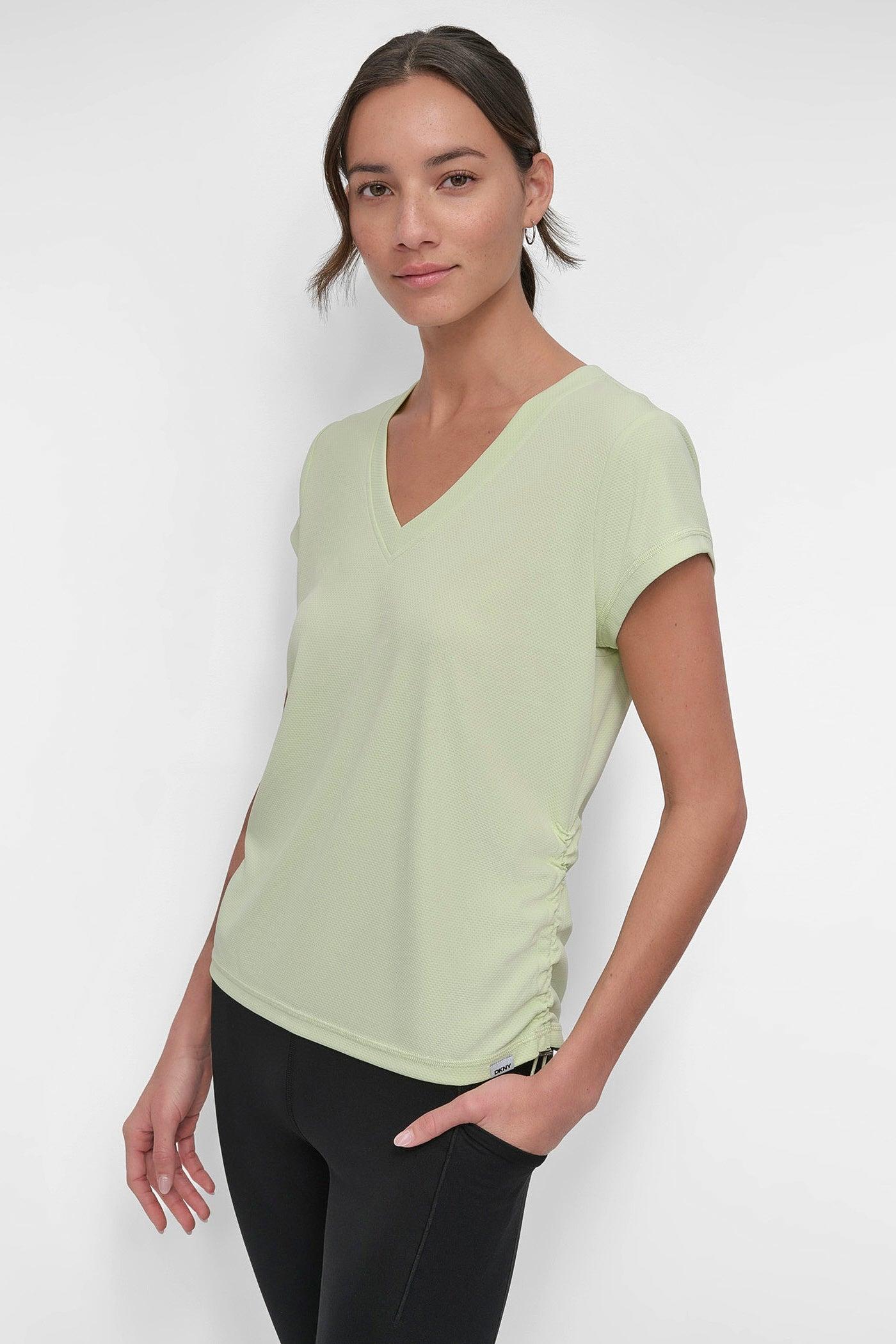 RUCHED TECH-MESH PERFORMANCE TEE Product Image