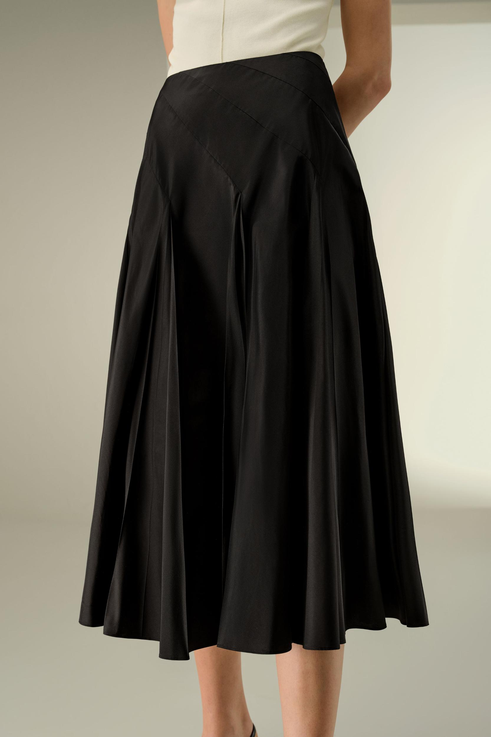 Mid Rise Silk Taffeta Circle Skirt Product Image