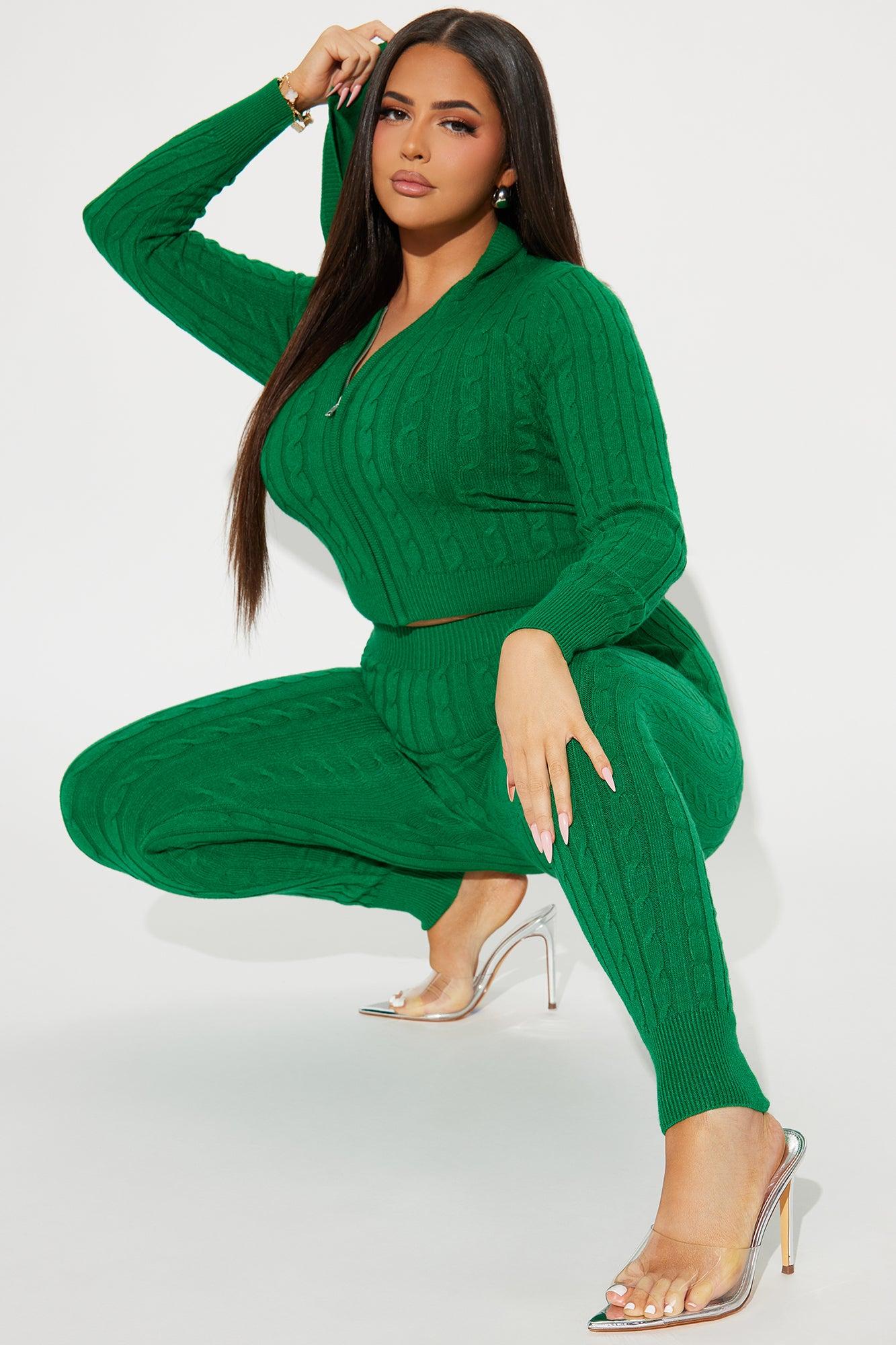 Rylee Sweater Legging Set - Kelly Green Female Product Image