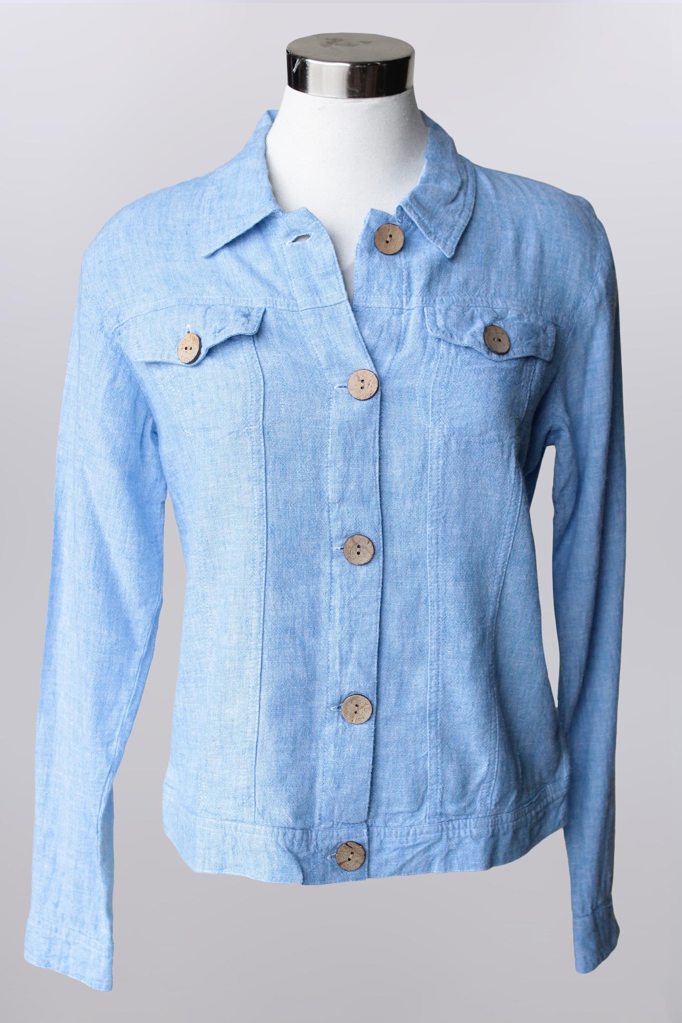Linen Blend Button Up Jacket Product Image