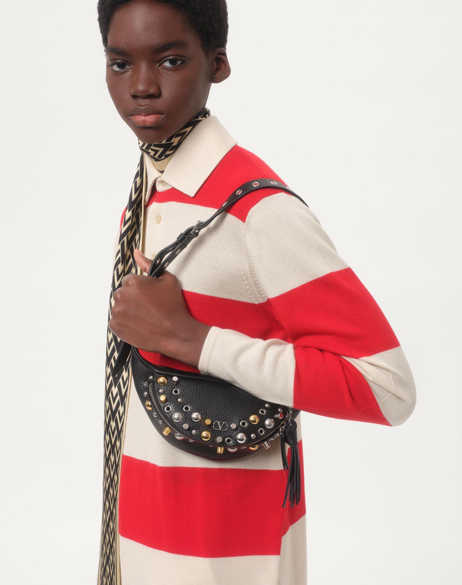 Valentino Garavani Nellcôte Belt Bag In Grainy Calfskin Product Image