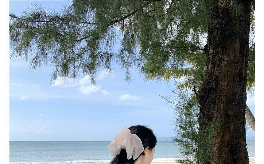 Ruffle Strap Floral Print Asymmetrical Midi Layered Sundress Product Image