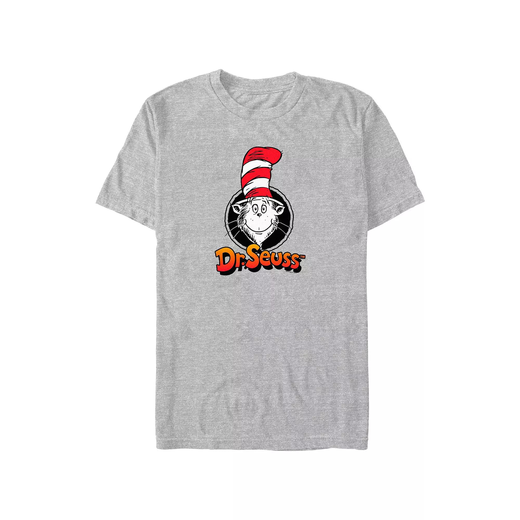 Big & Tall Dr. Seuss The Cat In The Hat Stamp Graphic Tee, Men's, Size: 3XL Tall, Athletic Grey Product Image