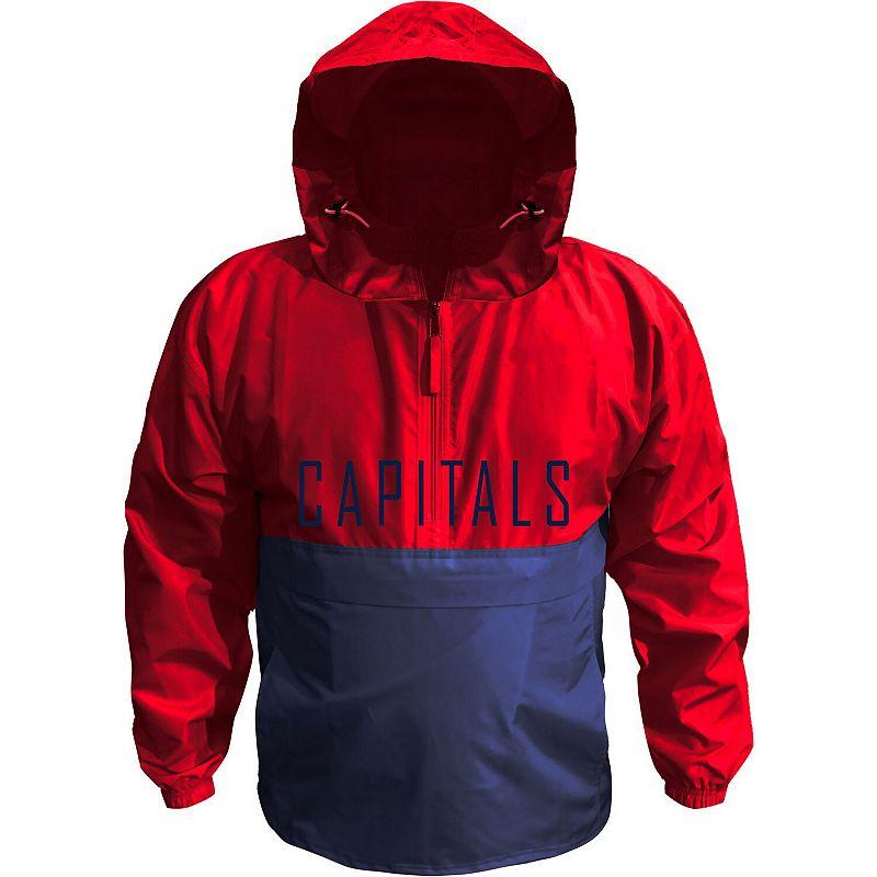 Men's Red Washington Capitals Big & Tall Anorak Half-Zip Pullover Hoodie,  Product Image