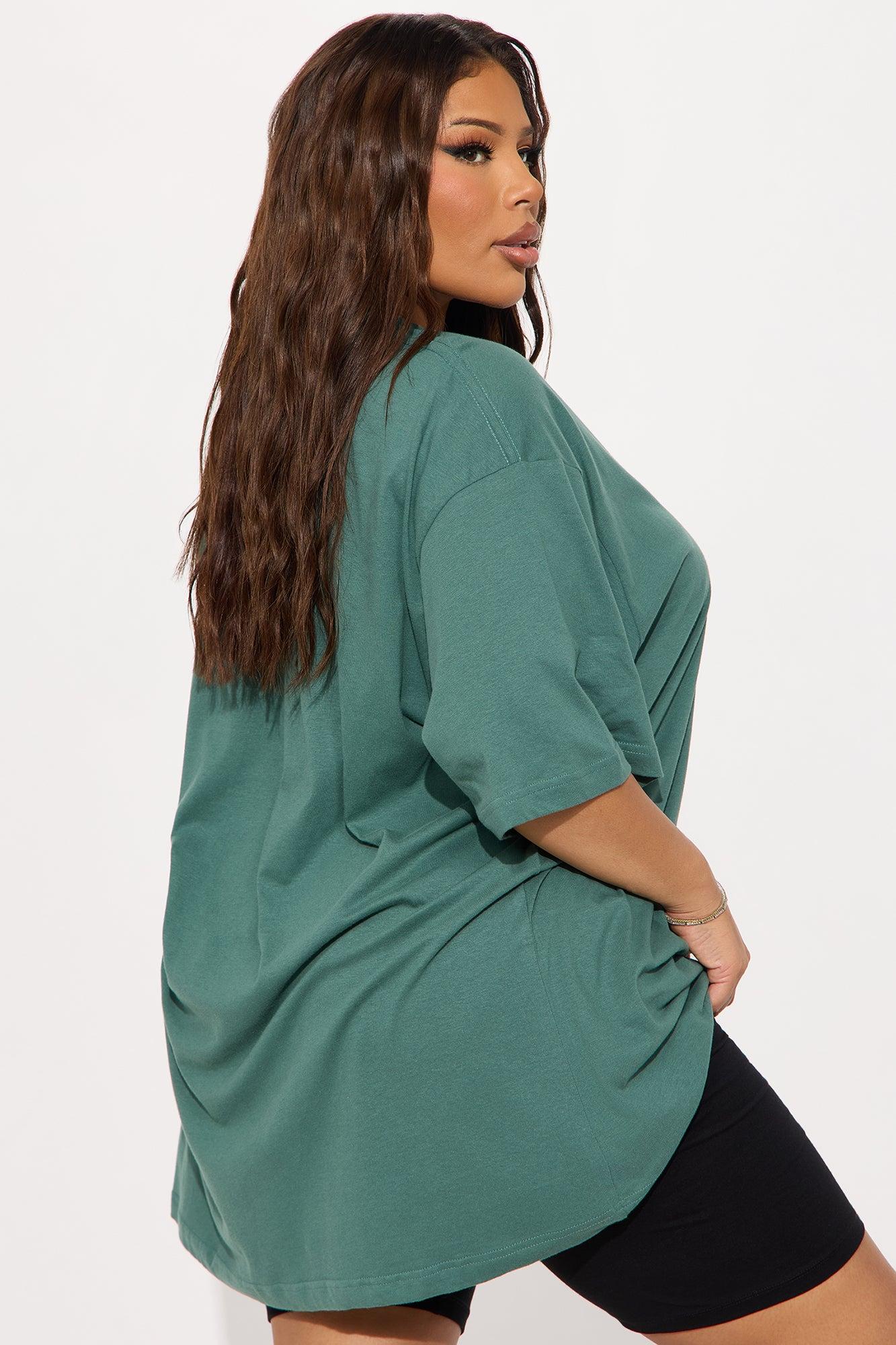 The Oversized Boyfriend Tee - Hunter Product Image