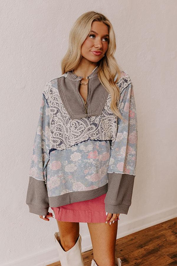 Floral Dreams Color Block Pullover Product Image