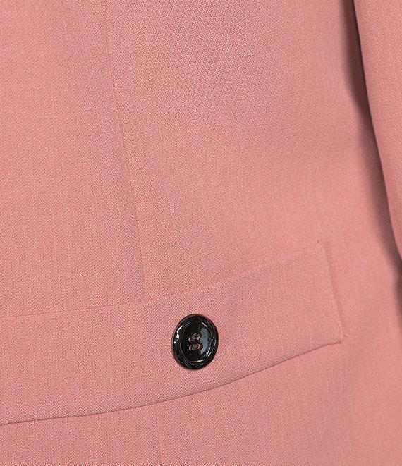 Kasper Plus Size Shawl Collar 3/4 Sleeve Open Front Crepe Jacket Product Image