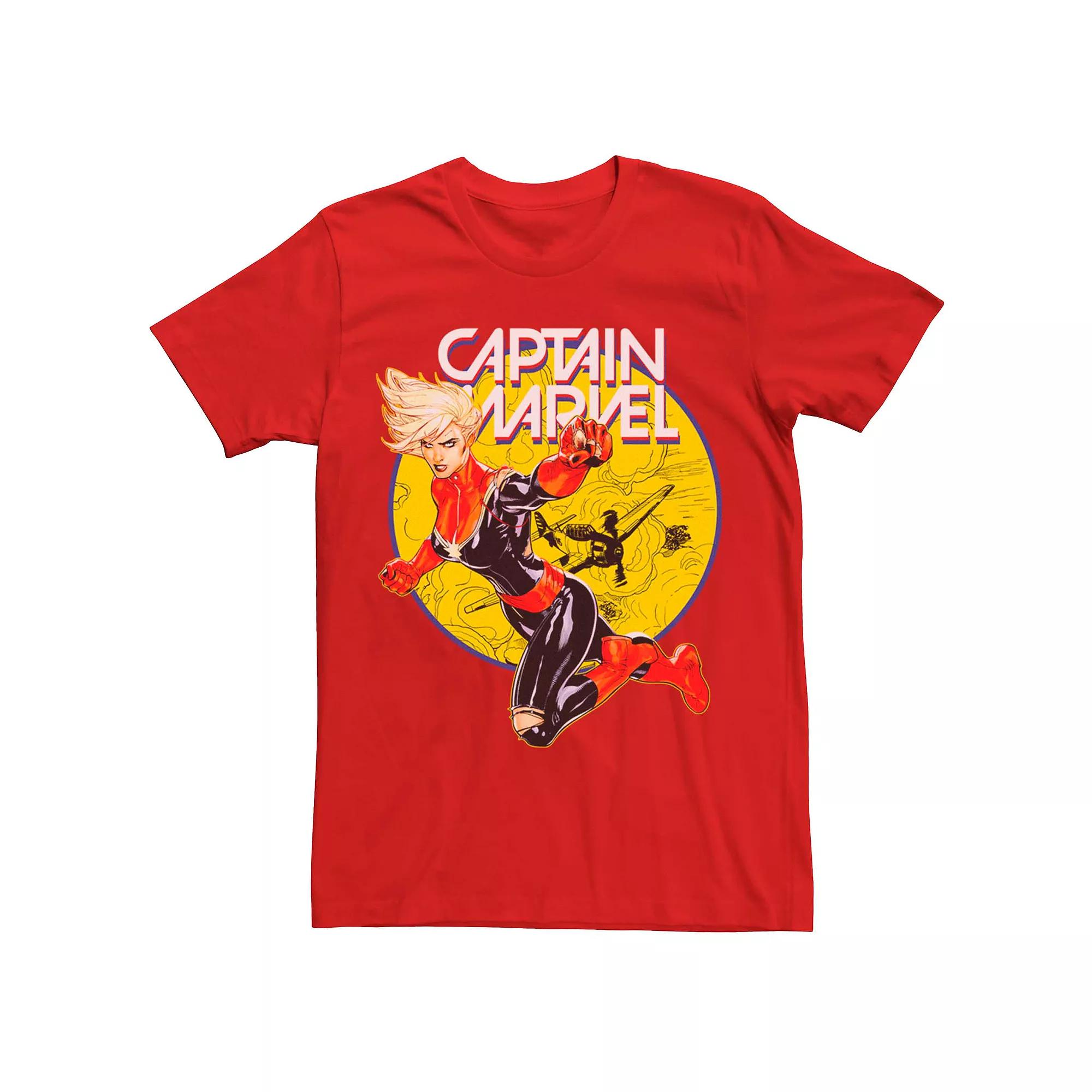 Men's Captain Marvel Vintage Portrait Tee,  Product Image