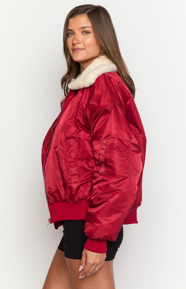 Lioness Carla Mulberry Puffer Jacket Product Image